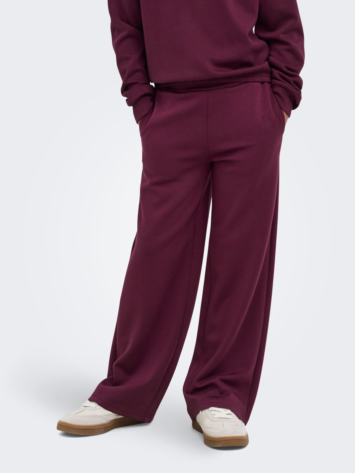 Only KOGADA-NELLA HEART PANT FR SWT NOOS Fig/Fig Emb. Heart 2900167933020
