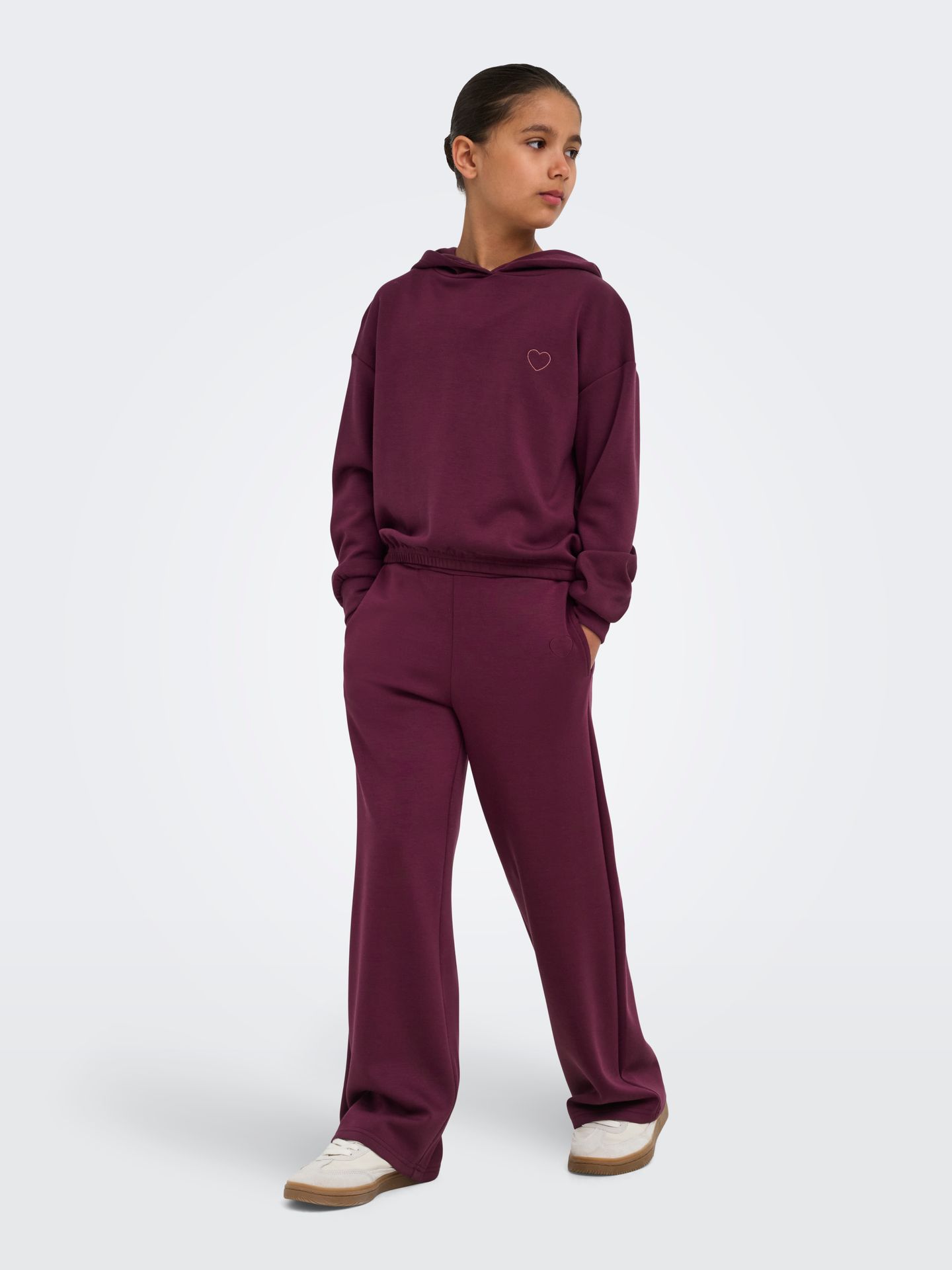 Only KOGADA-NELLA HEART PANT FR SWT NOOS Fig/Fig Emb. Heart 2900167933020