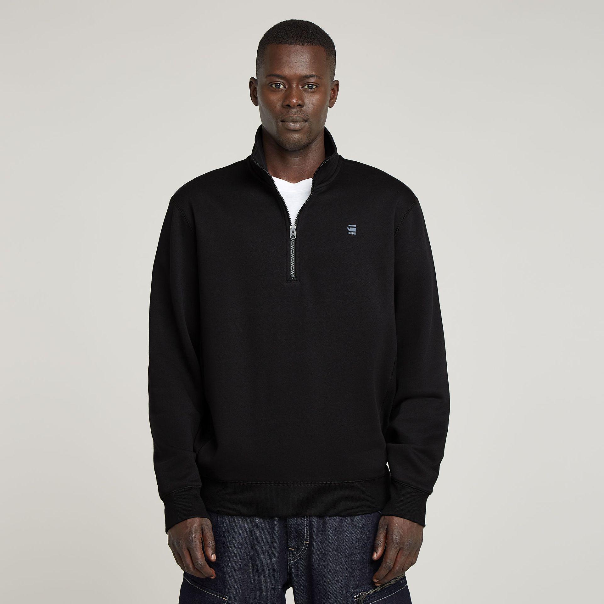 G-star Raw Premium core half zip r sw l\s 6484 dk black 00119193-EKA07001300000011