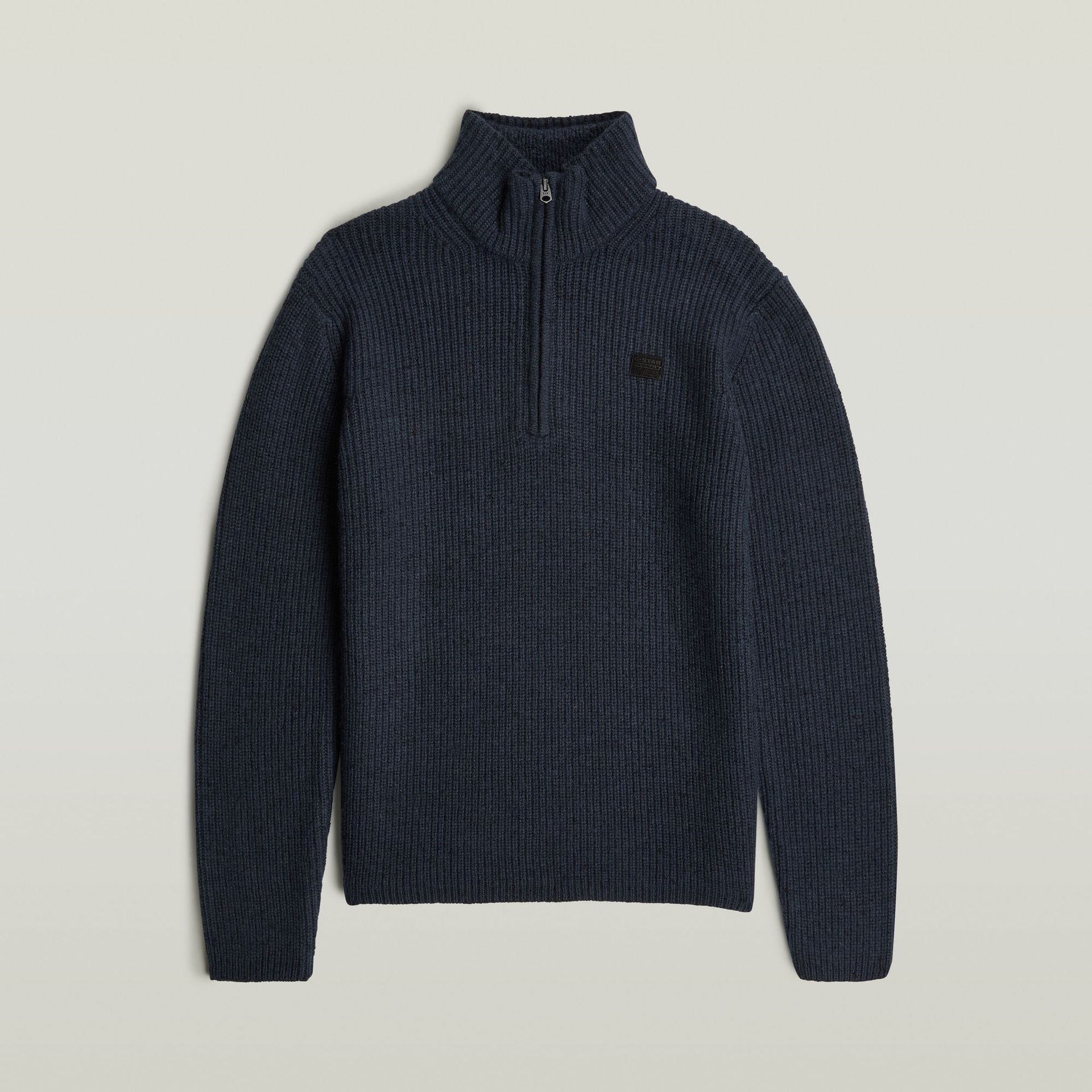 G-star Raw Double collar half zip knit 7160 dk patriot blue 2900167940073