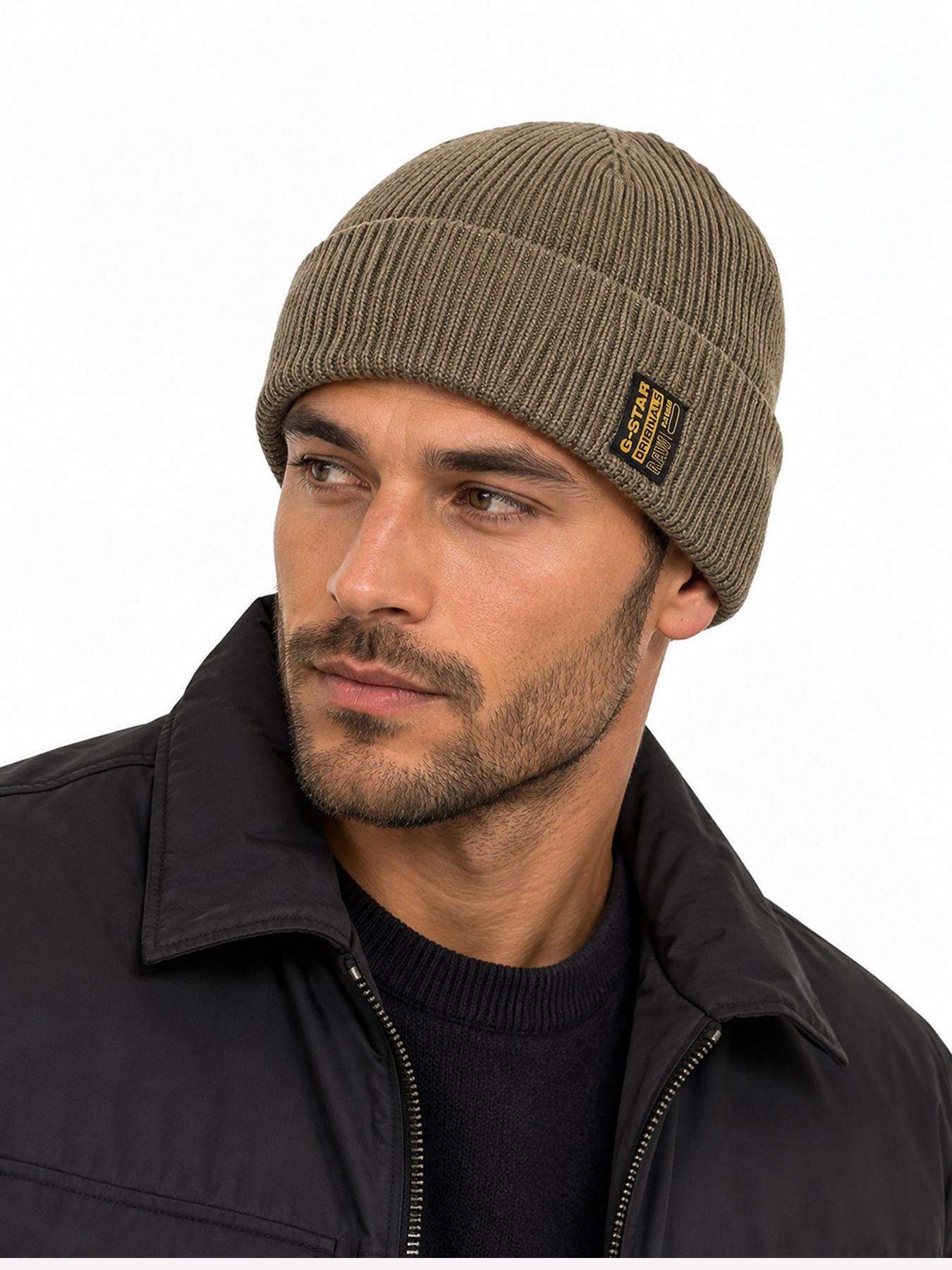 G-star Raw Premium wool beanie J248 fossil 00119197-EKA07001300000303
