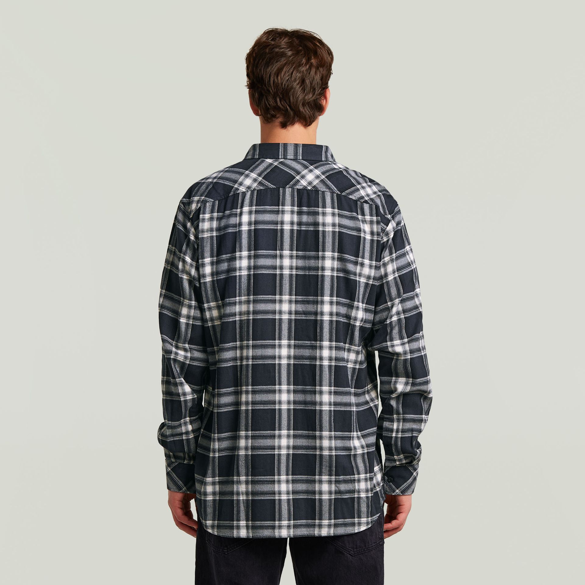 G-Star Raw Men Clean Regular Shirt l\s J385 dk legion blue denim-look ch 2900167946044