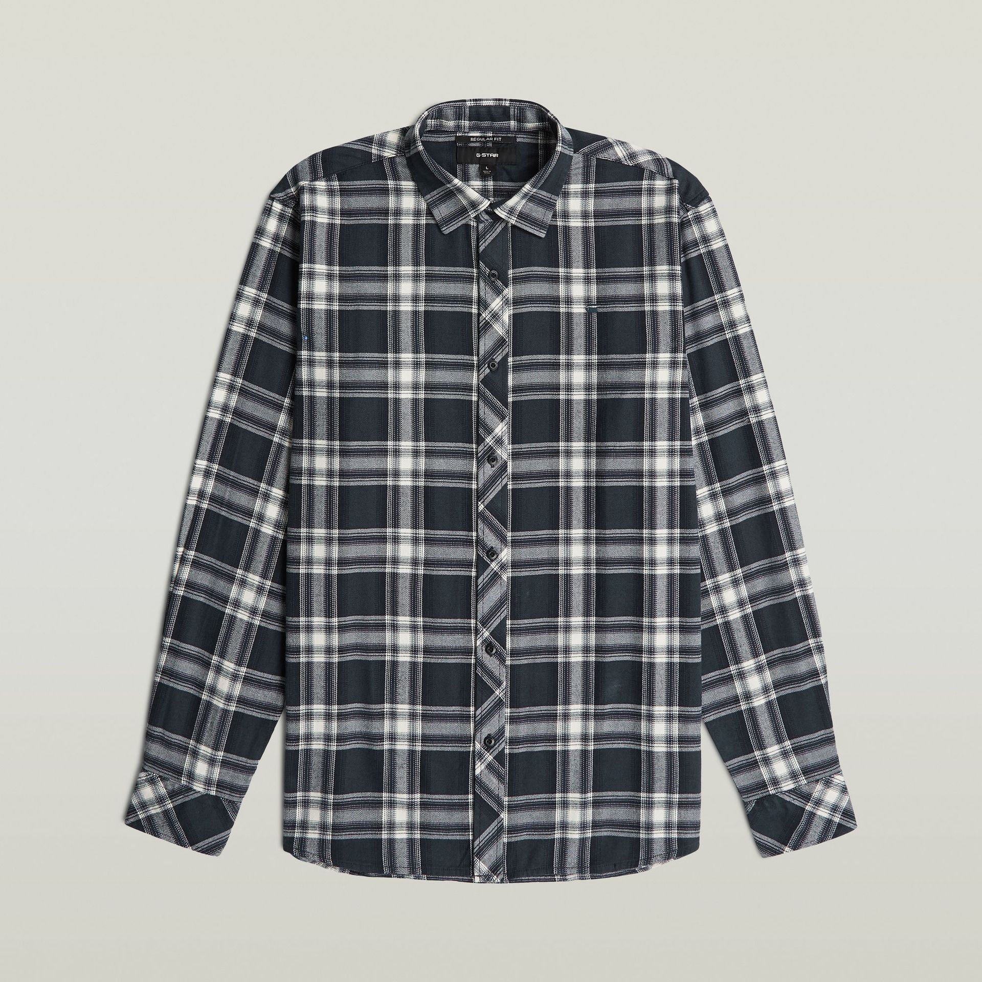 G-Star Raw Men Clean Regular Shirt l\s J385 dk legion blue denim-look ch 2900167946044