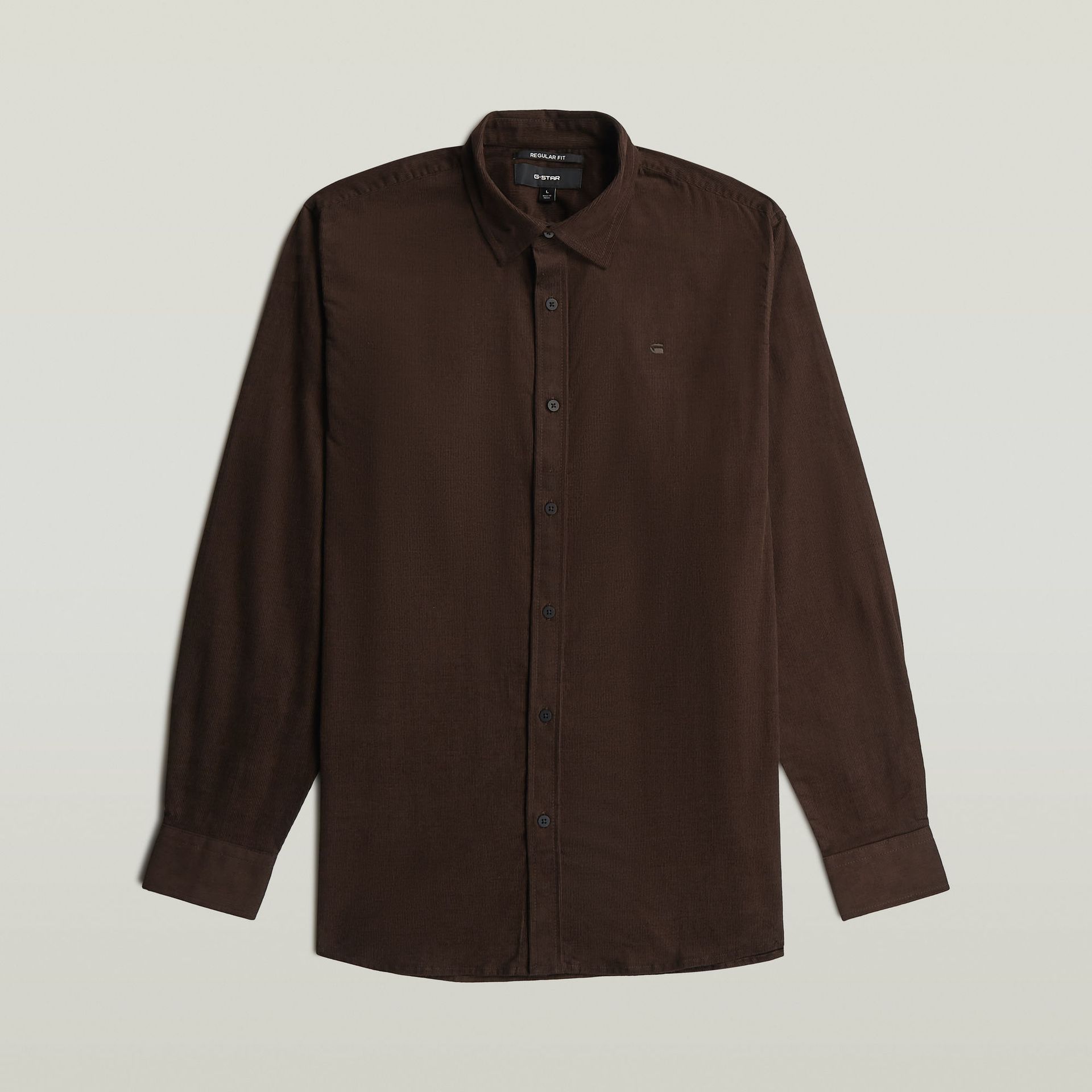 G-star Raw Clean Regular Shirt l\s D311 coffee bean 00119202-EKA07001300000308