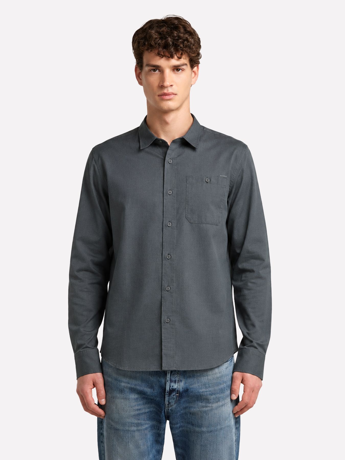 G-star Raw Bristum 2.0 Slim Shirt l\s J338 keian/dk legion blue oxford 00119203-EKA07001300000309