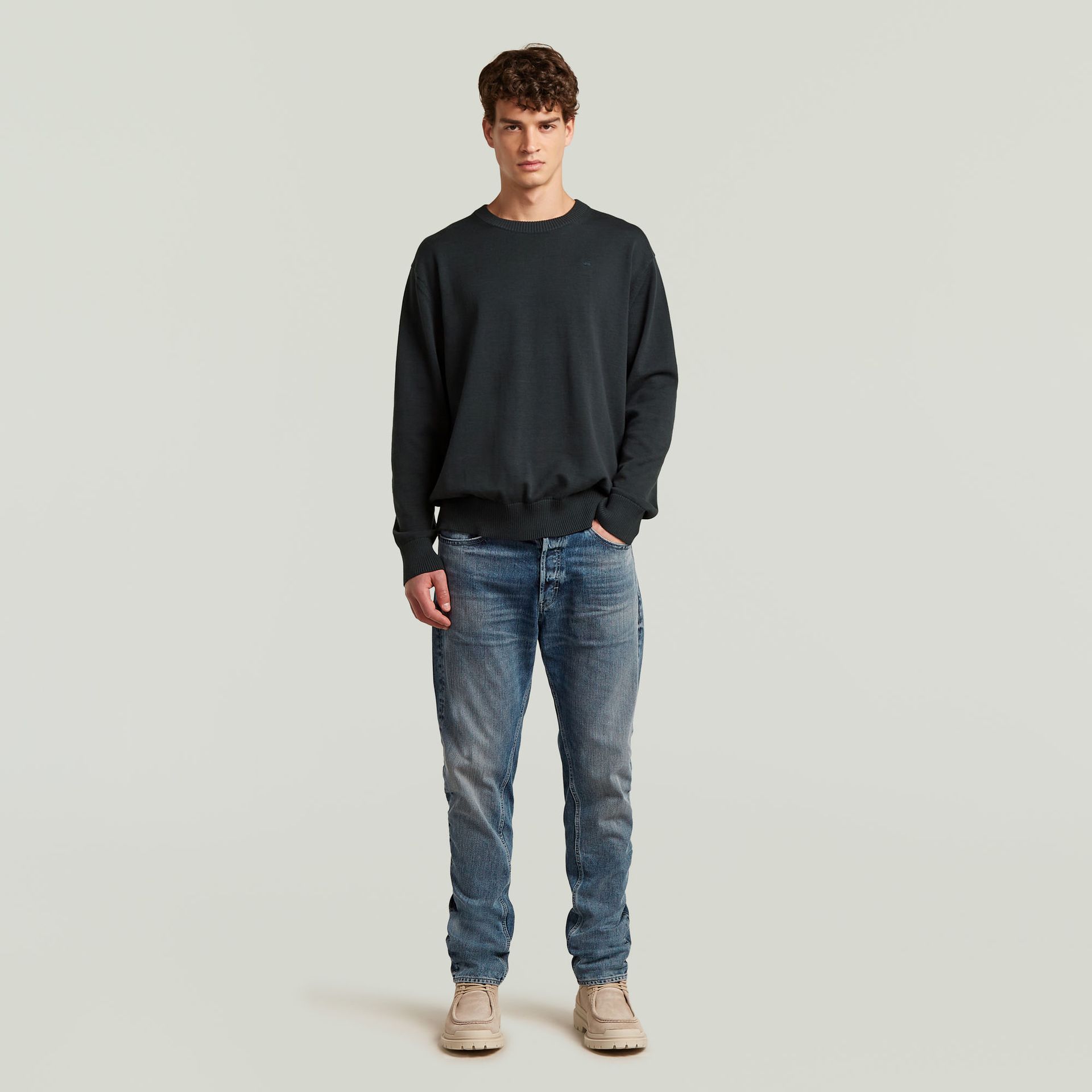 G-star Raw Core refined r knit 1227 dk legion blue 2900167954049
