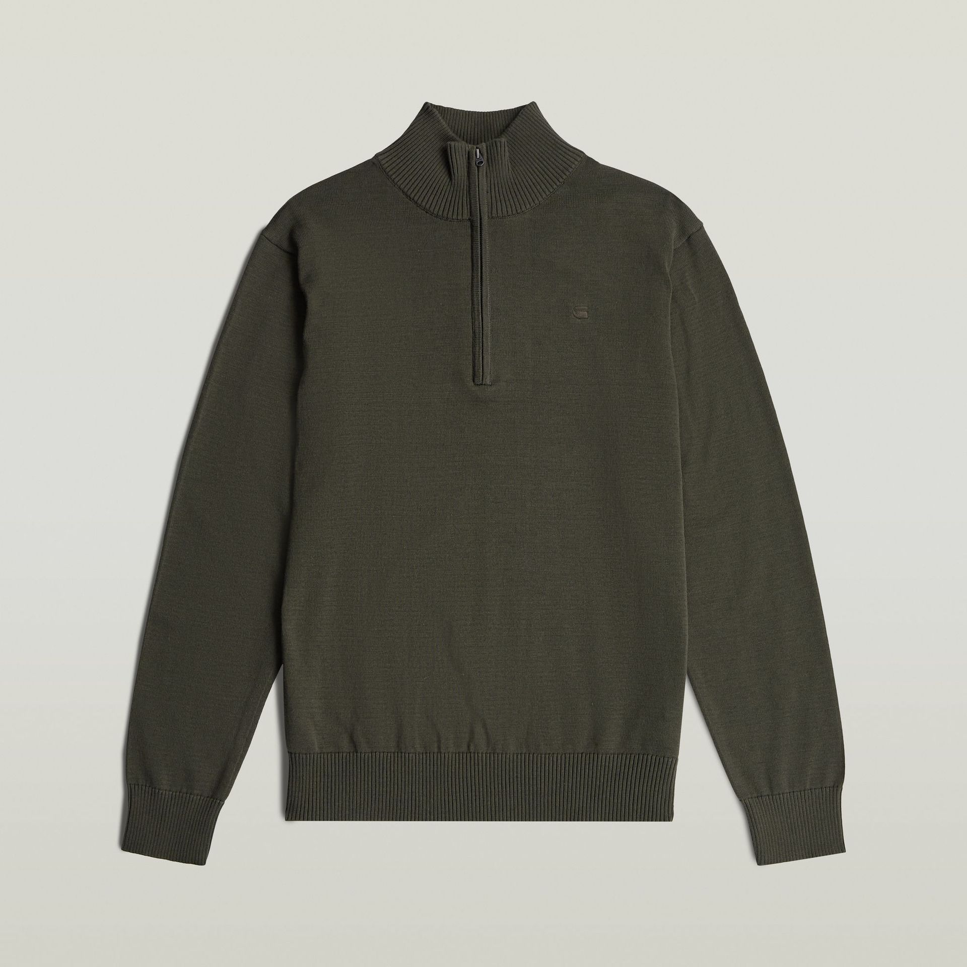 G-star Raw Core refined half zip knit H020 black olive 00119207-EKA07001300000313