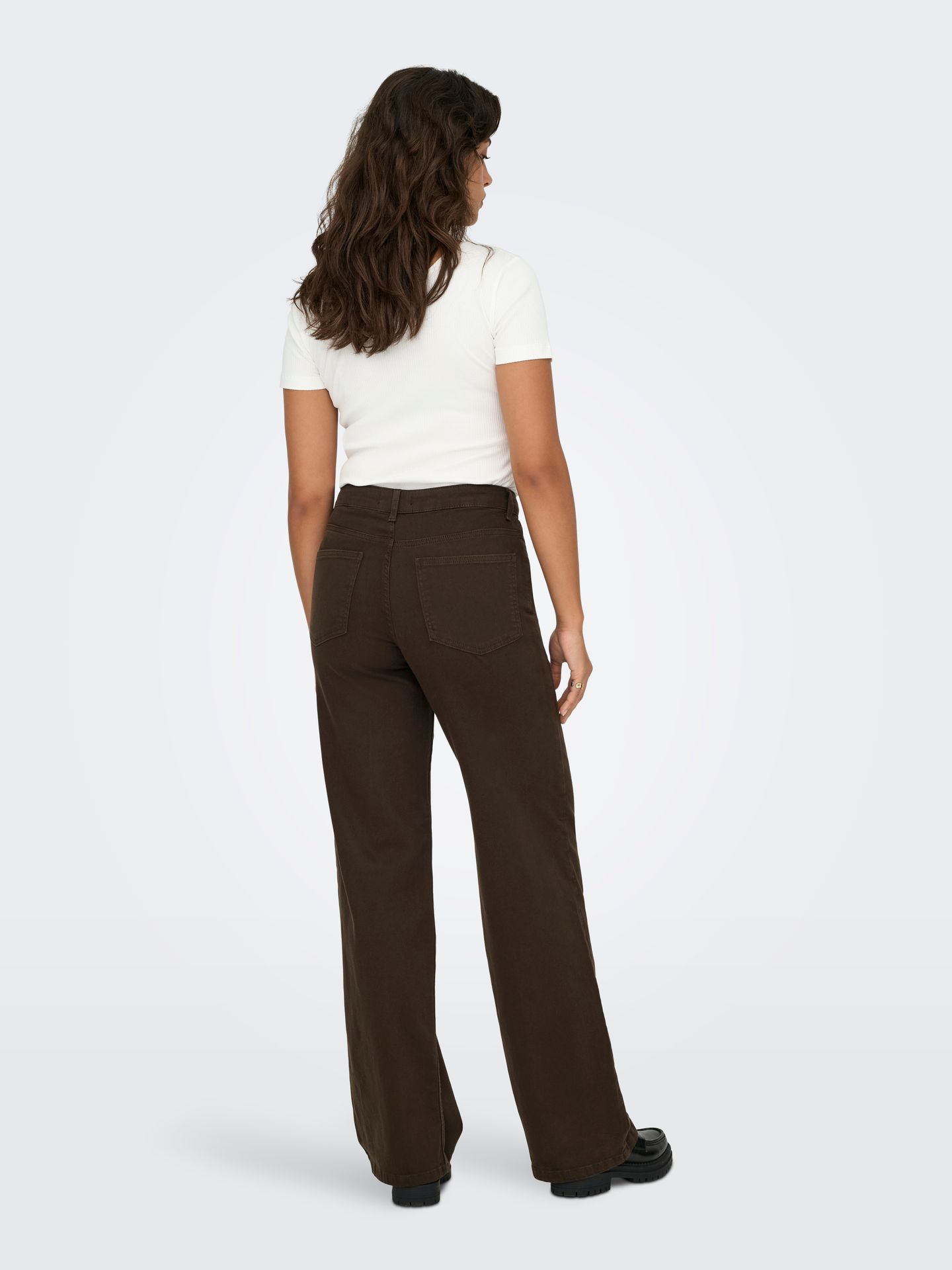 Only ONLMADISON BLUSH HW WIDE COLOR DNM Dark Brown Denim 2900167965090