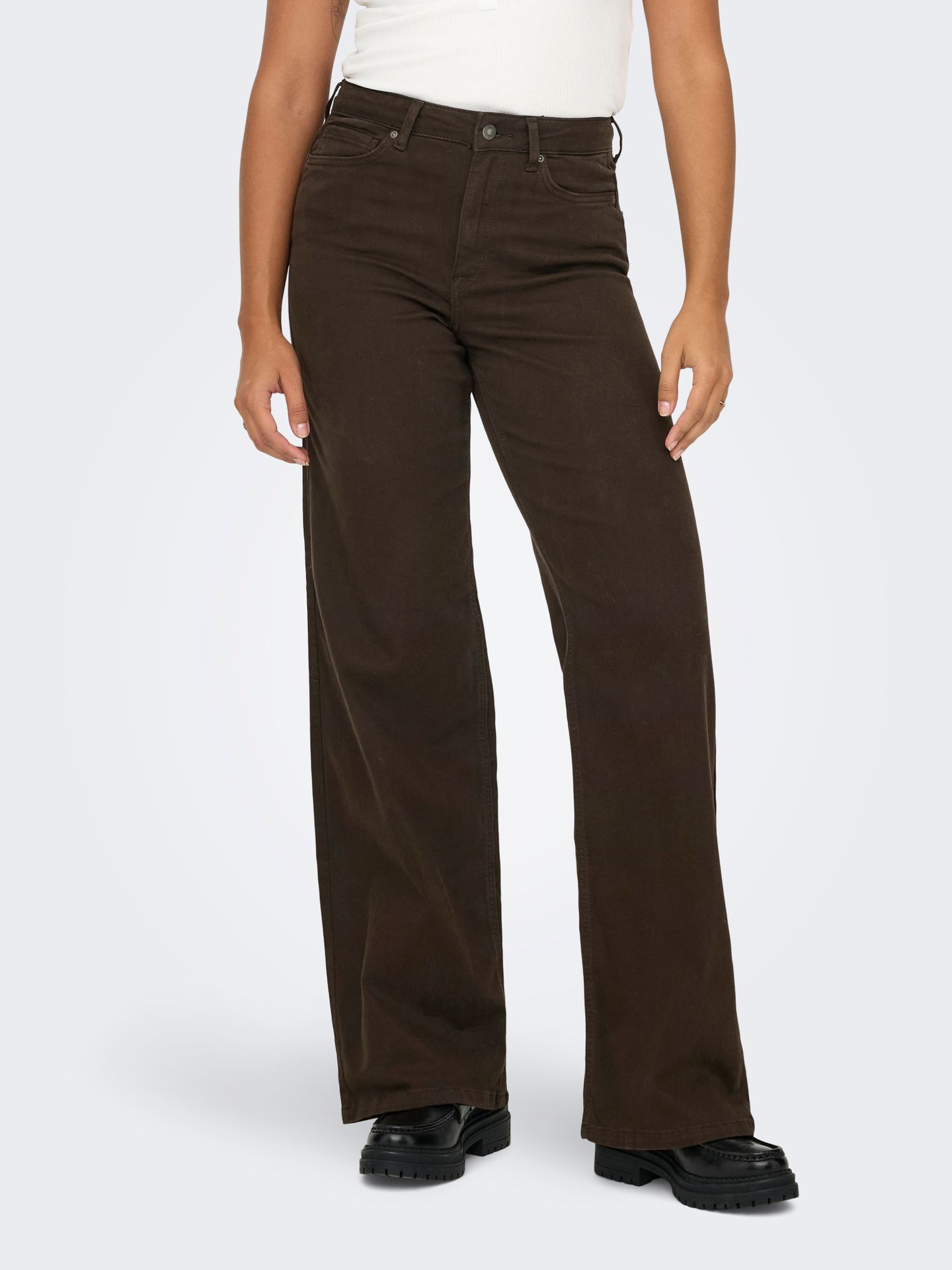 Only ONLMADISON BLUSH HW WIDE COLOR DNM Dark Brown Denim 2900167965090