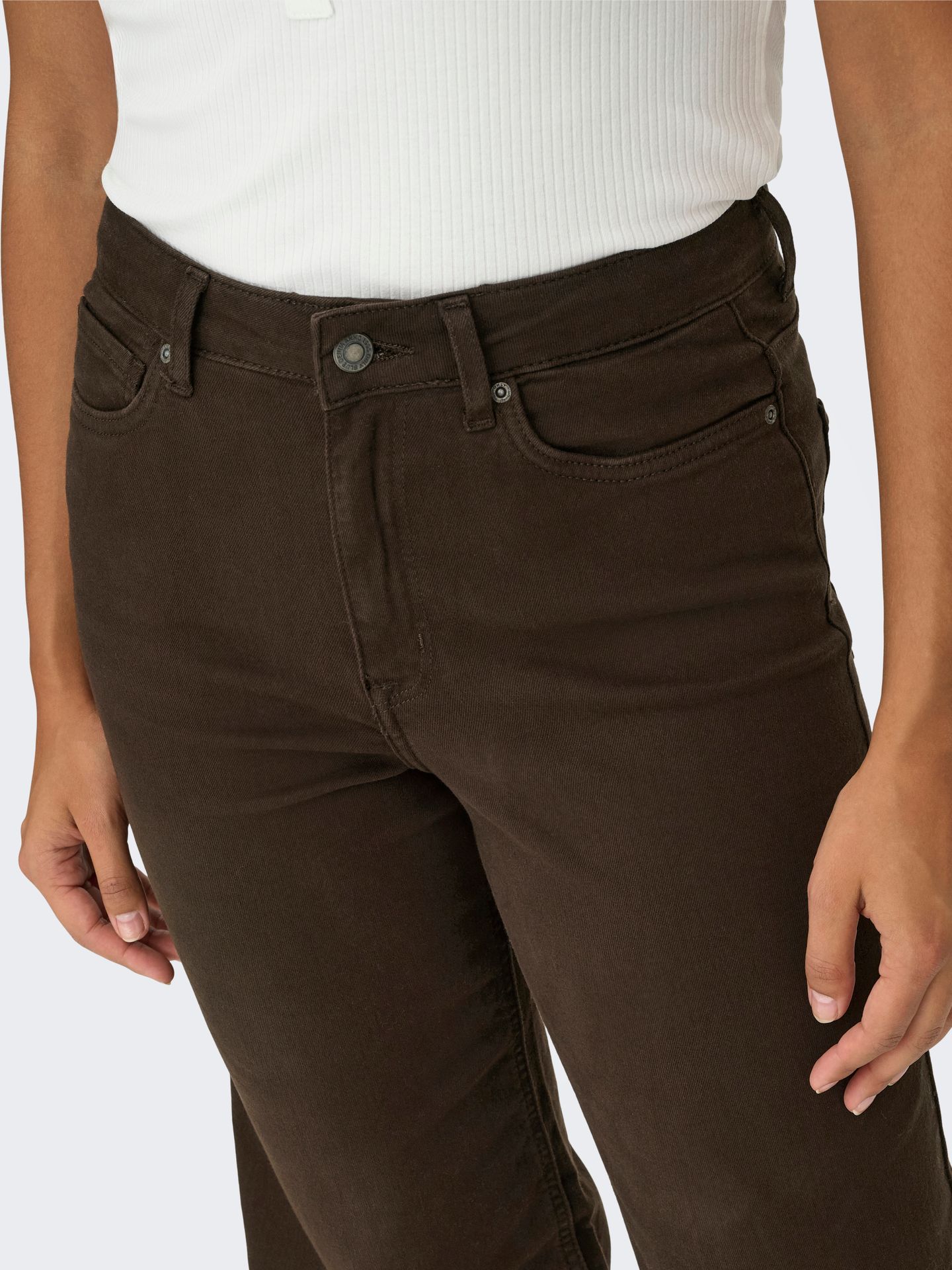 Only ONLMADISON BLUSH HW WIDE COLOR DNM Dark Brown Denim 2900167965090