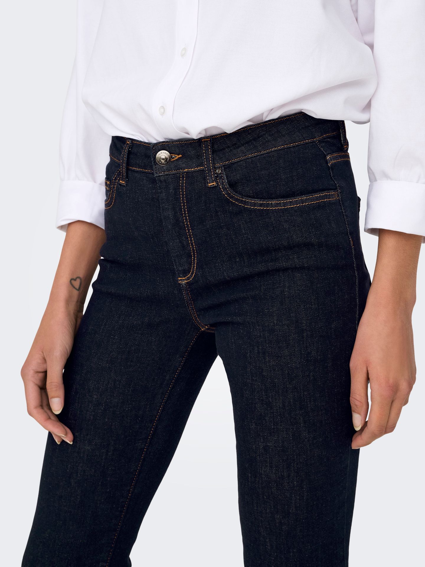 Only ONLBLUSH MID FL STAYBLUE DNM REA023 Dark Blue Denim 2900167970117