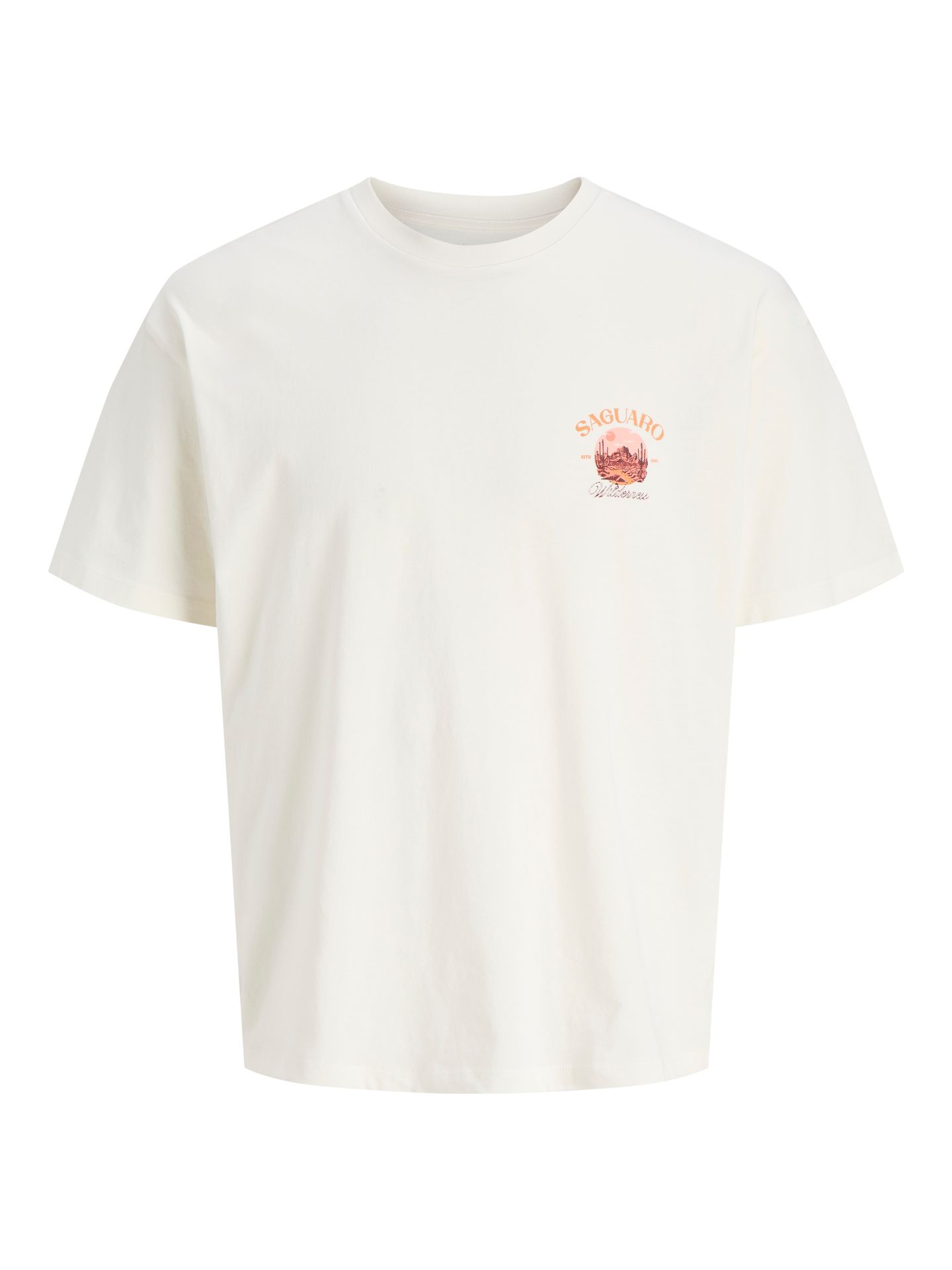 Jack & Jones JORSAG TEE SS CREW NECK STYD SS26 Egret 00119217-EKA26011400000015