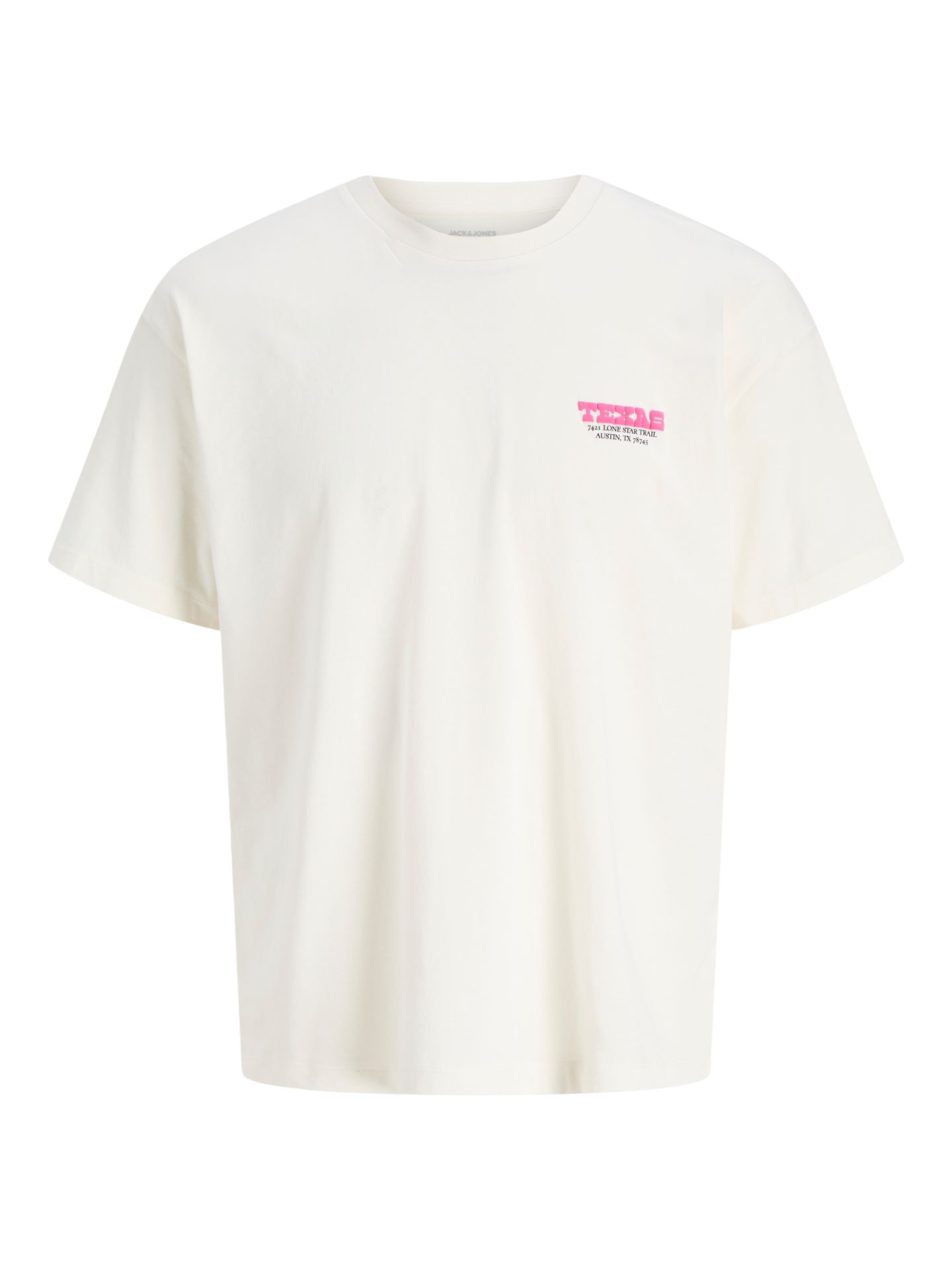 Jack & Jones JORSAG TEE SS CREW NECK STYD SS26 Egret/REG FIT 00119217-EKA26011400000257