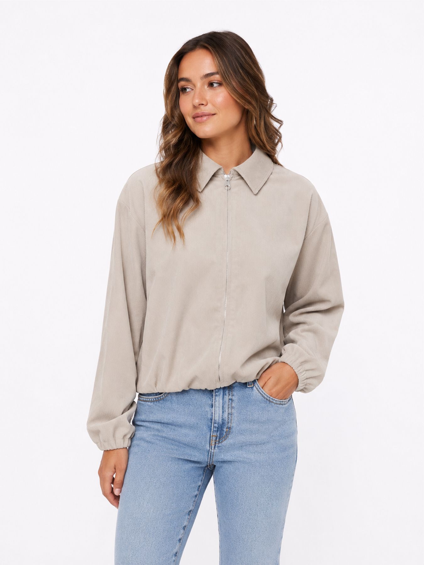 Only ONLNETE CORDUROY JACKET OTW Moonbeam 00119220-EKA26011400000876