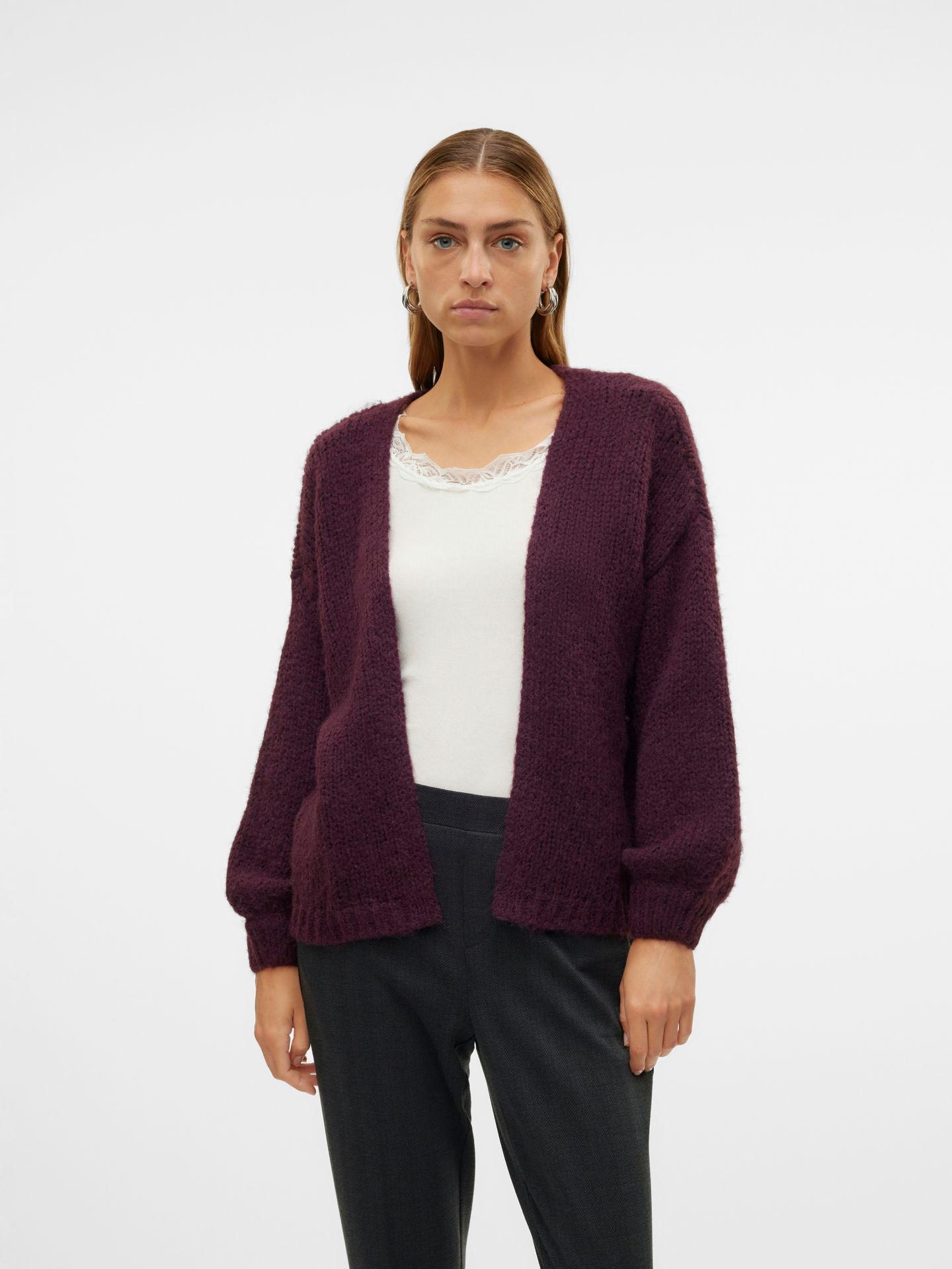 Vero Moda VMMAYBE LS OPEN CARDIGAN NOOS Winetasting 2900167994014