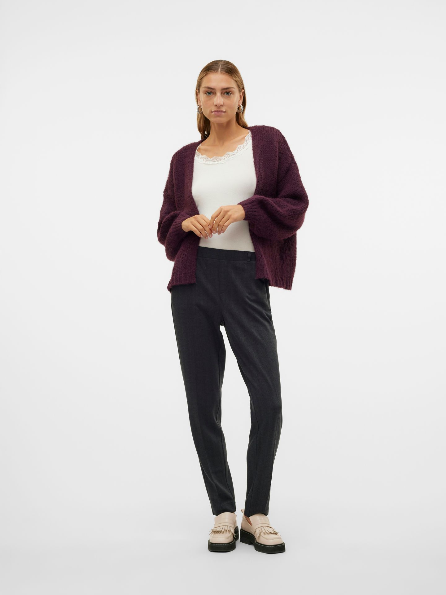 Vero Moda VMMAYBE LS OPEN CARDIGAN NOOS Winetasting 2900167994014