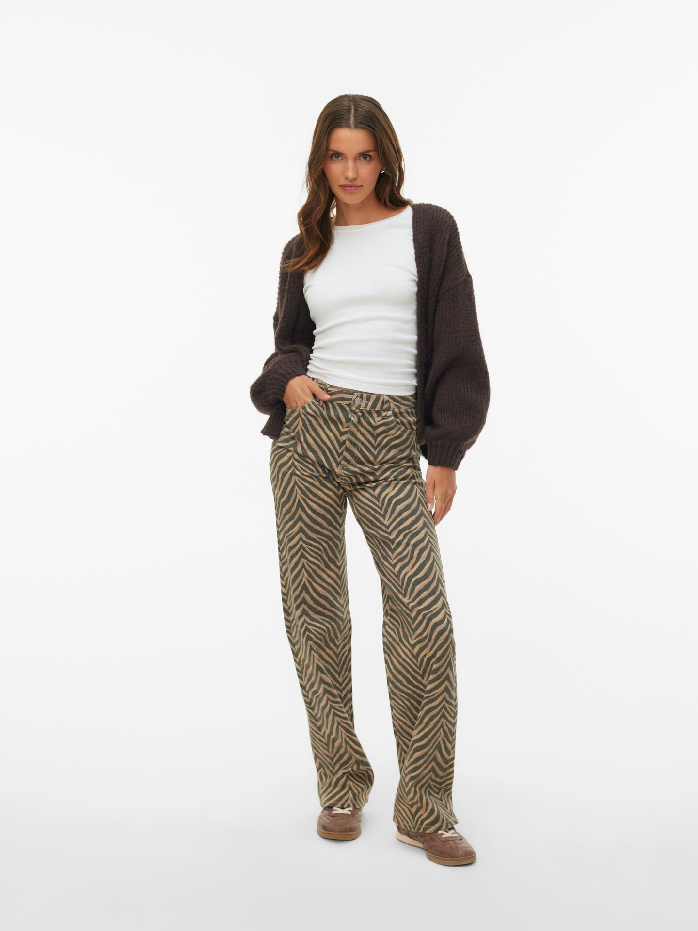 Vero Moda VMMAYBE LS OPEN CARDIGAN NOOS Chocolate Torte 2900167995011
