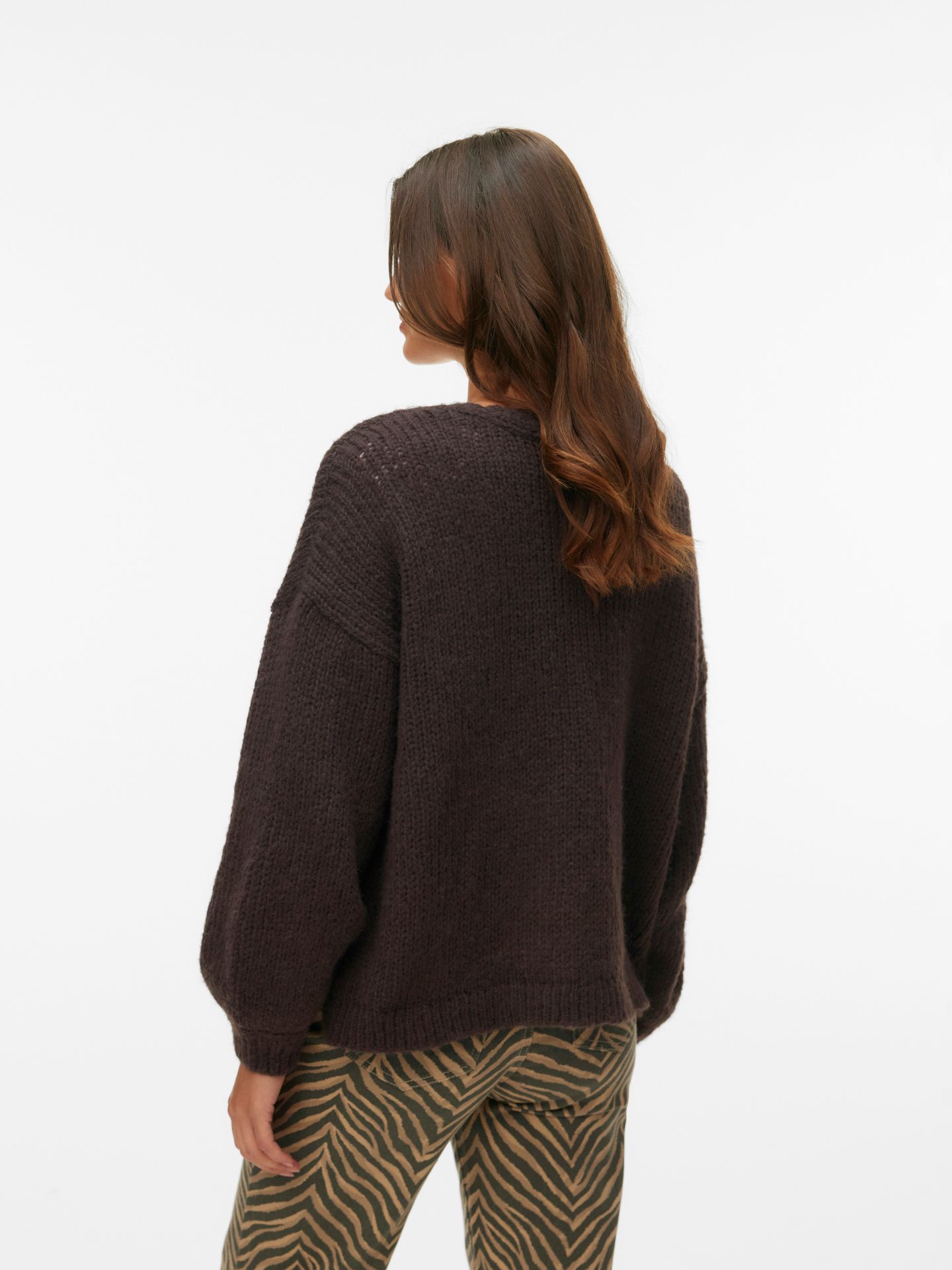 Vero Moda VMMAYBE LS OPEN CARDIGAN NOOS Chocolate Torte 2900167995011