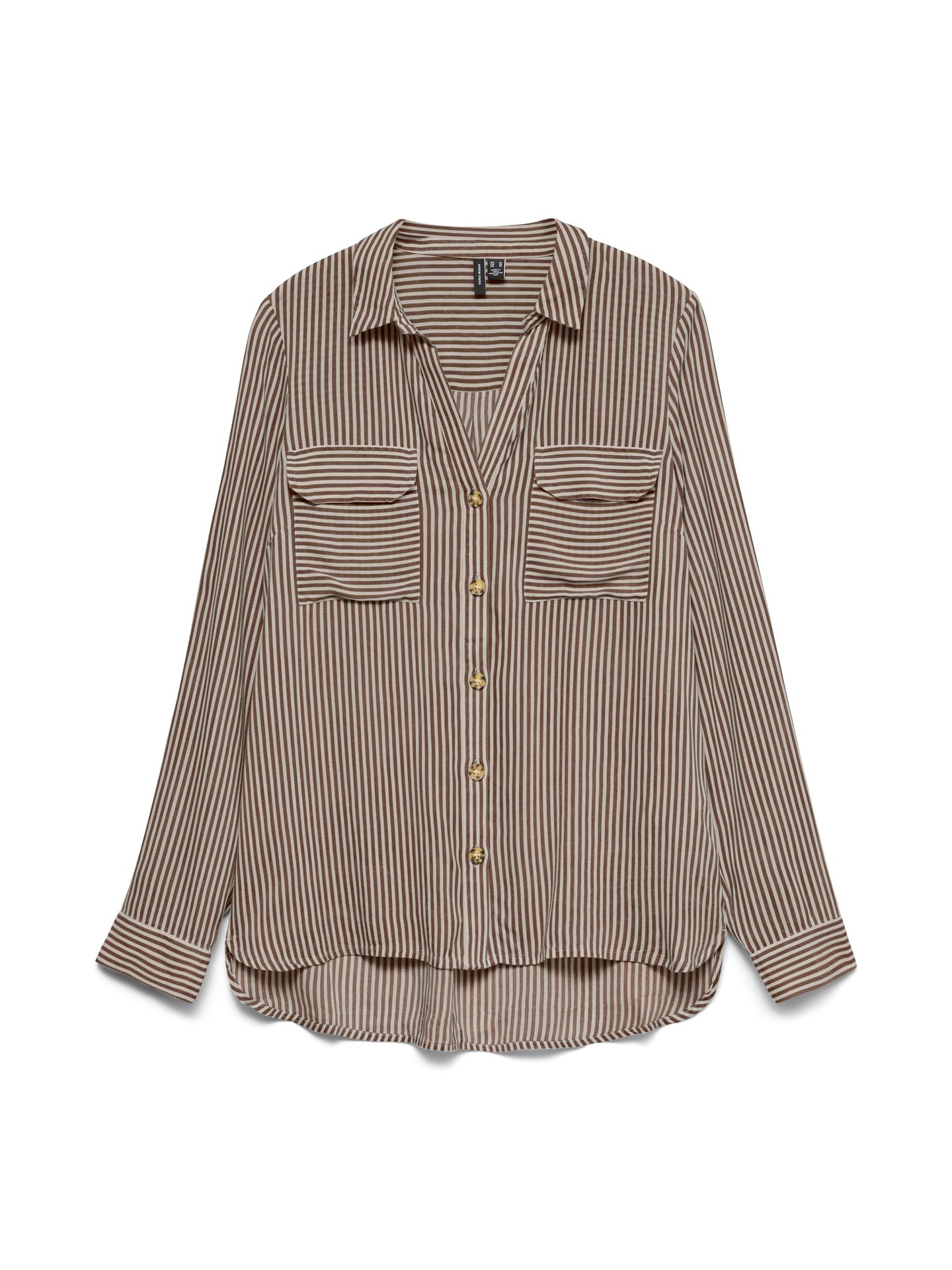 Vero Moda VMBUMPY L/S SHIRT NEW WVN NOOS Cocoa Brown/Pumice Stone 00119317-EKA26011400003612