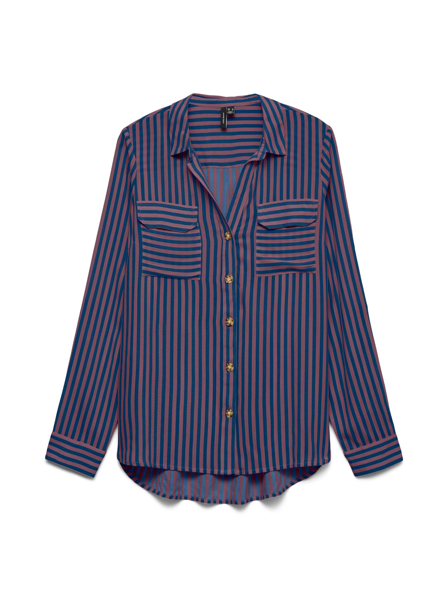 Vero Moda VMBUMPY L/S SHIRT NEW WVN NOOS Navy Peony/New Stripe Rose Browvn 00119317-EKA26011400003620