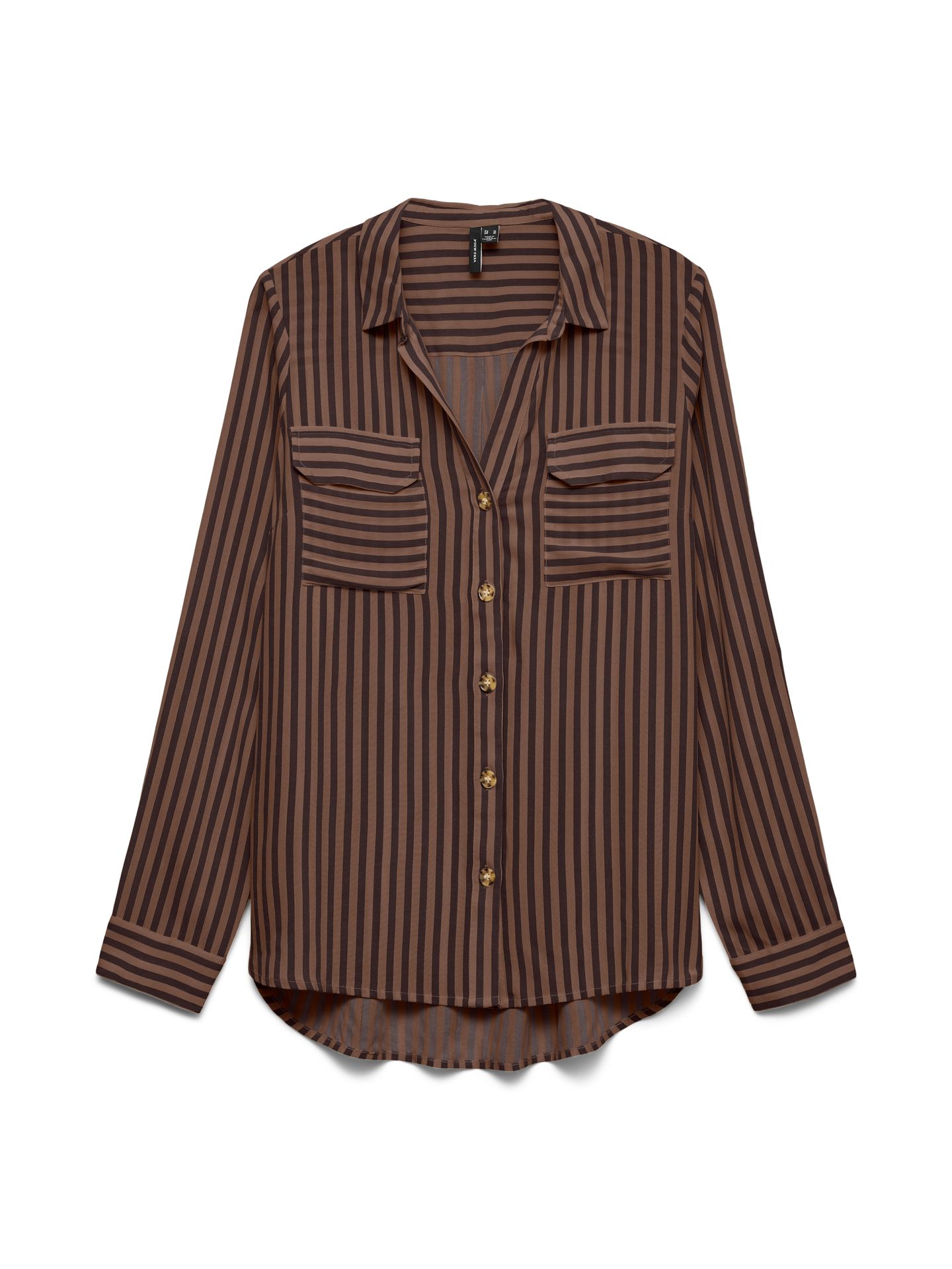 Vero Moda VMBUMPY L/S SHIRT NEW WVN NOOS Chocolate Torte/New Stripe Cocoa Br 00119317-EKA26011400003621