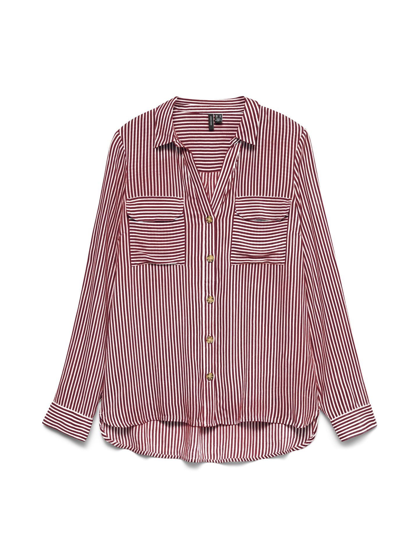 Vero Moda VMBUMPY L/S SHIRT NEW WVN NOOS Windsor Wine/Snow White 00119317-EKA26011400003622
