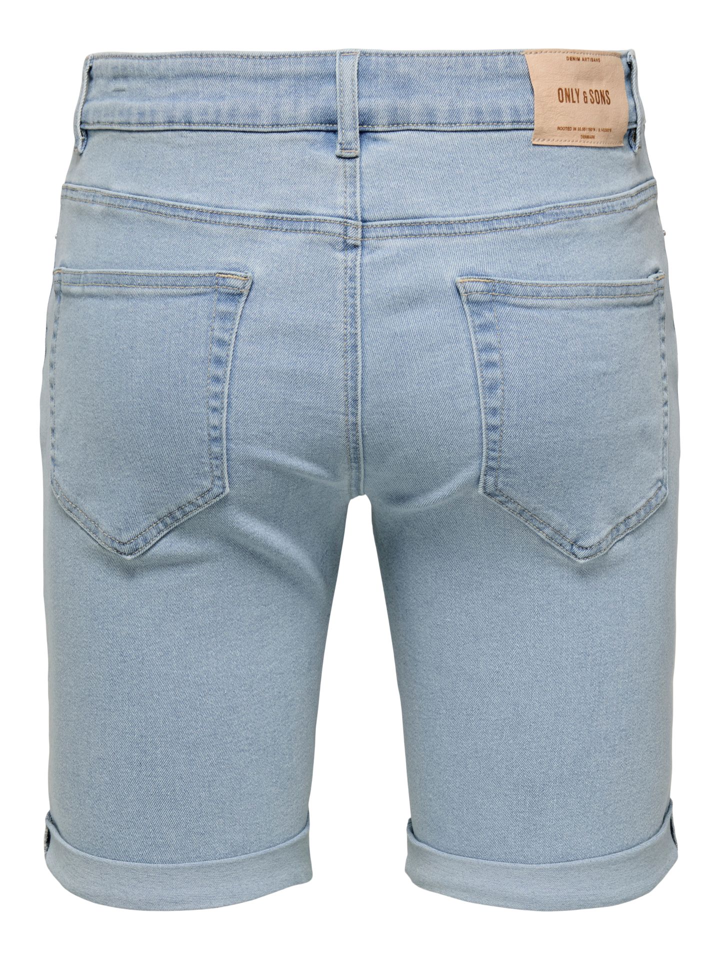 Only & Sons ONSPLY BOX PIM DNM SHORTS EXT Light Blue Denim 2900168163037