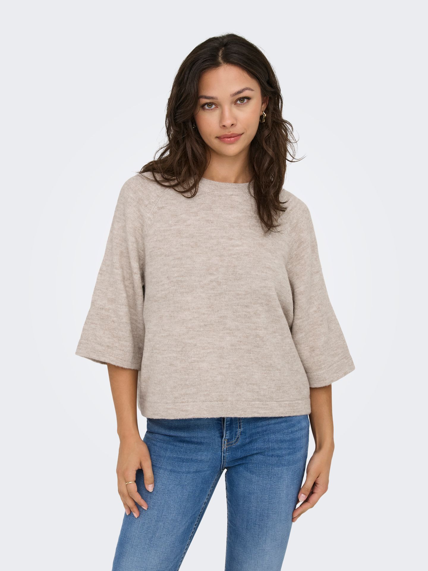 Only ONLSIMONI 3/4 PULLOVER KNT NOOS Pumice Stone/Coconut 00119320-EKA26011400000147