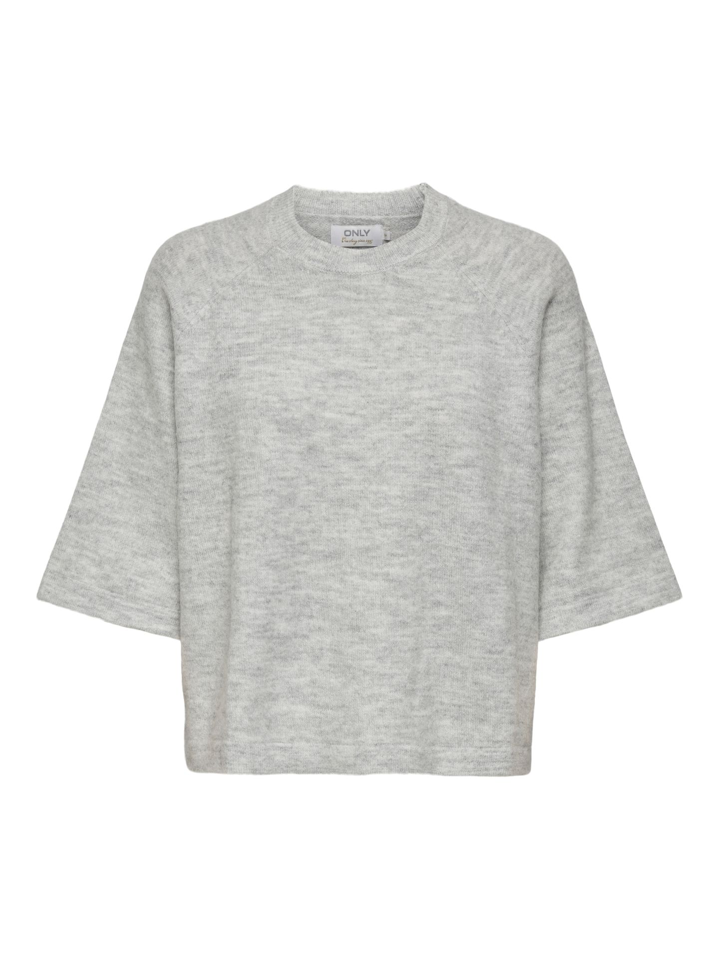 Only ONLSIMONI 3/4 PULLOVER KNT NOOS Light Grey Melange 00119320-EKA26011400000326