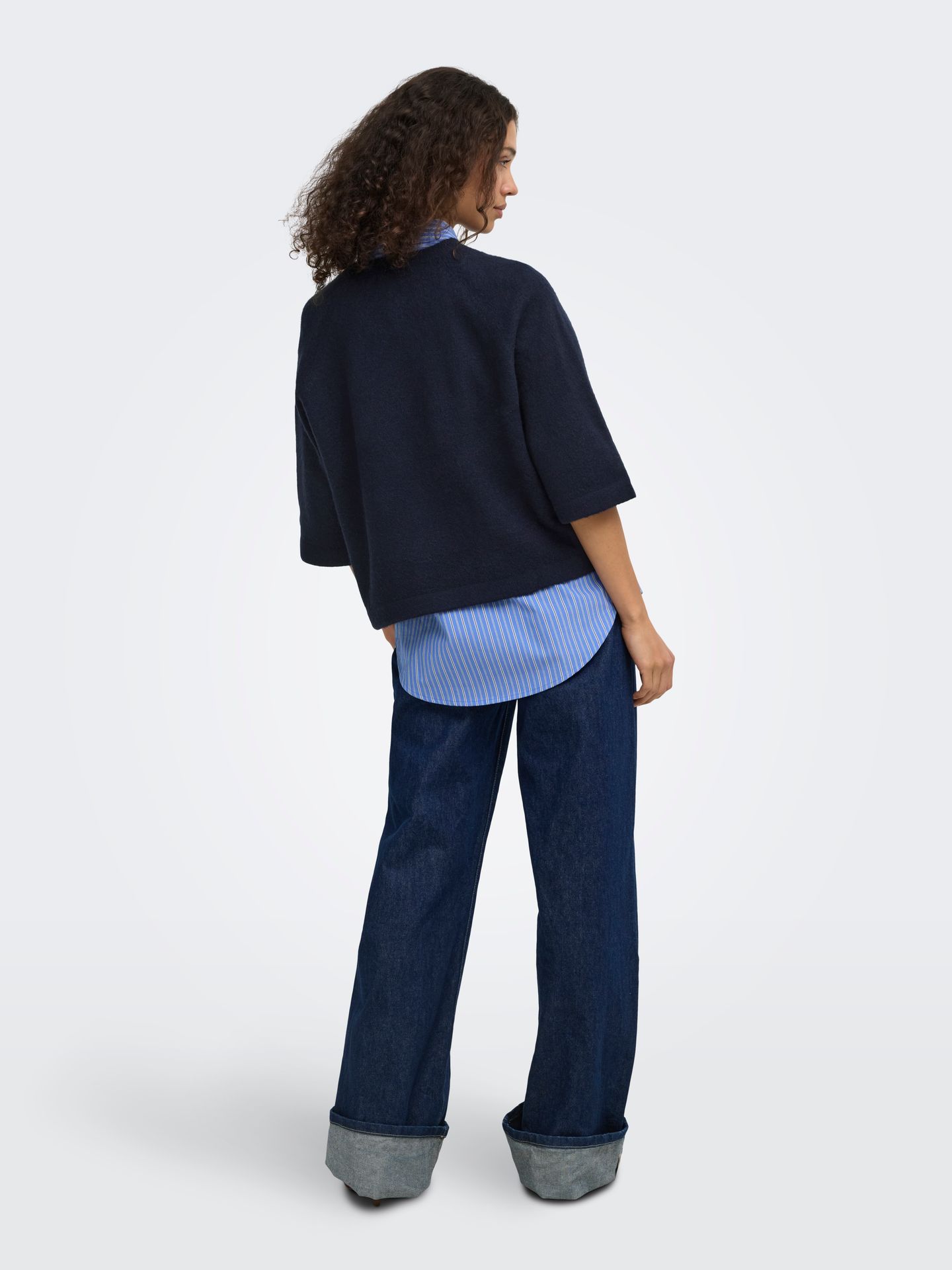 Only ONLSIMONI 3/4 PULLOVER KNT NOOS Night Sky/CAROLINE FLOWER 2900168169022