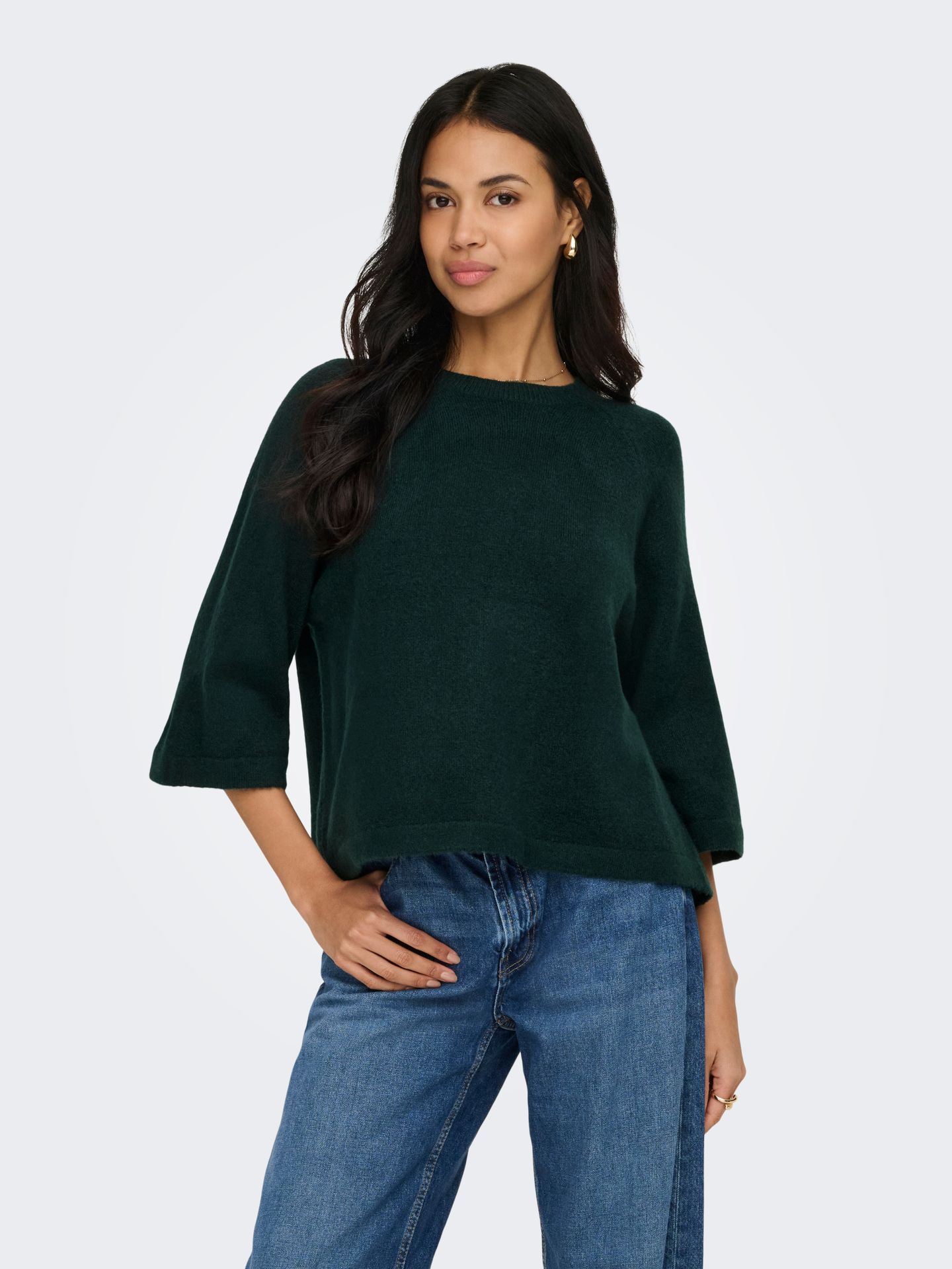 Only ONLSIMONI 3/4 PULLOVER KNT NOOS Scarab/DARK FOREST 00119320-EKA26011400002467