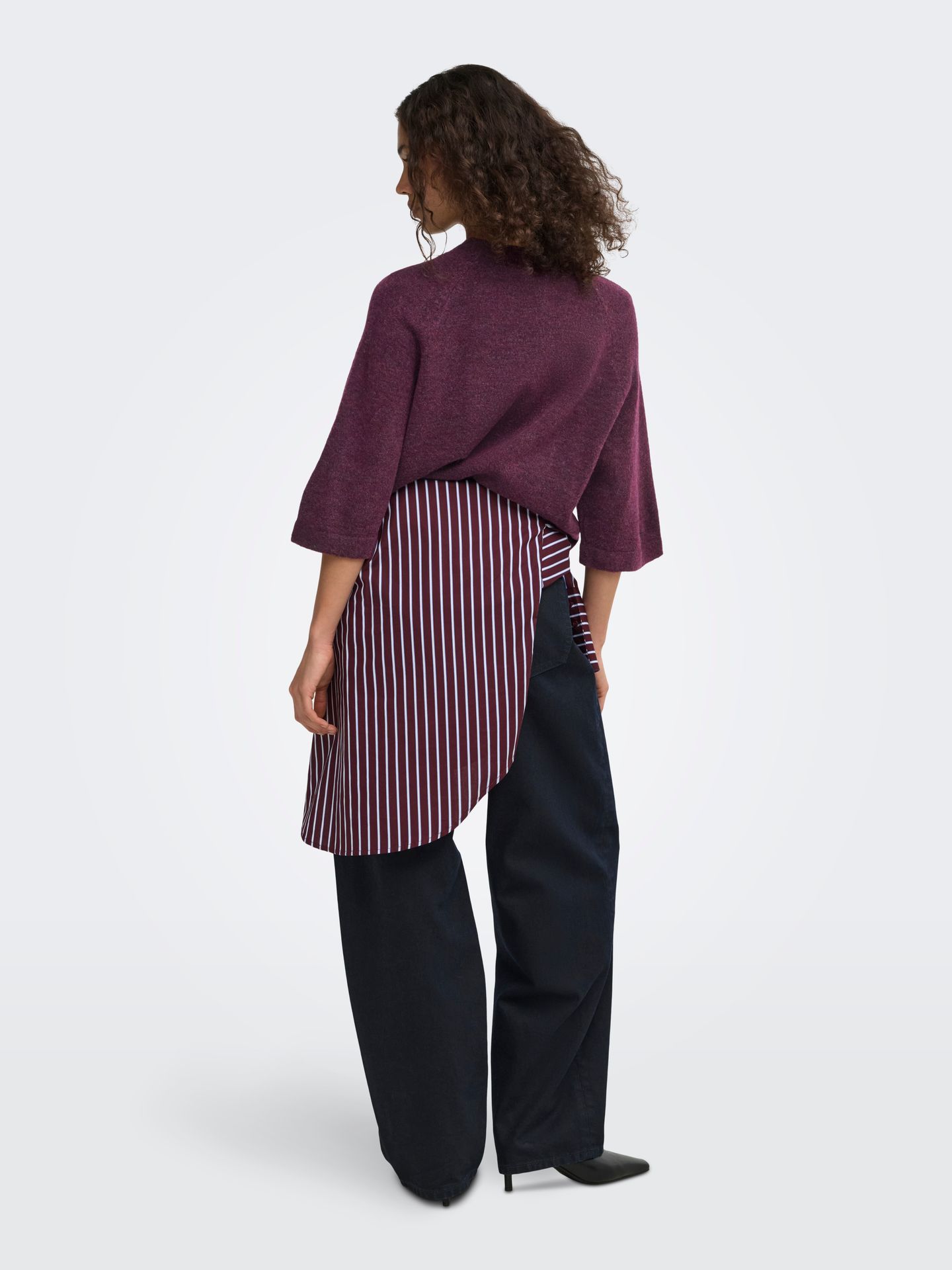 Only ONLSIMONI 3/4 PULLOVER KNT NOOS Mauve Wine/Los Angeles - California 2900168167059