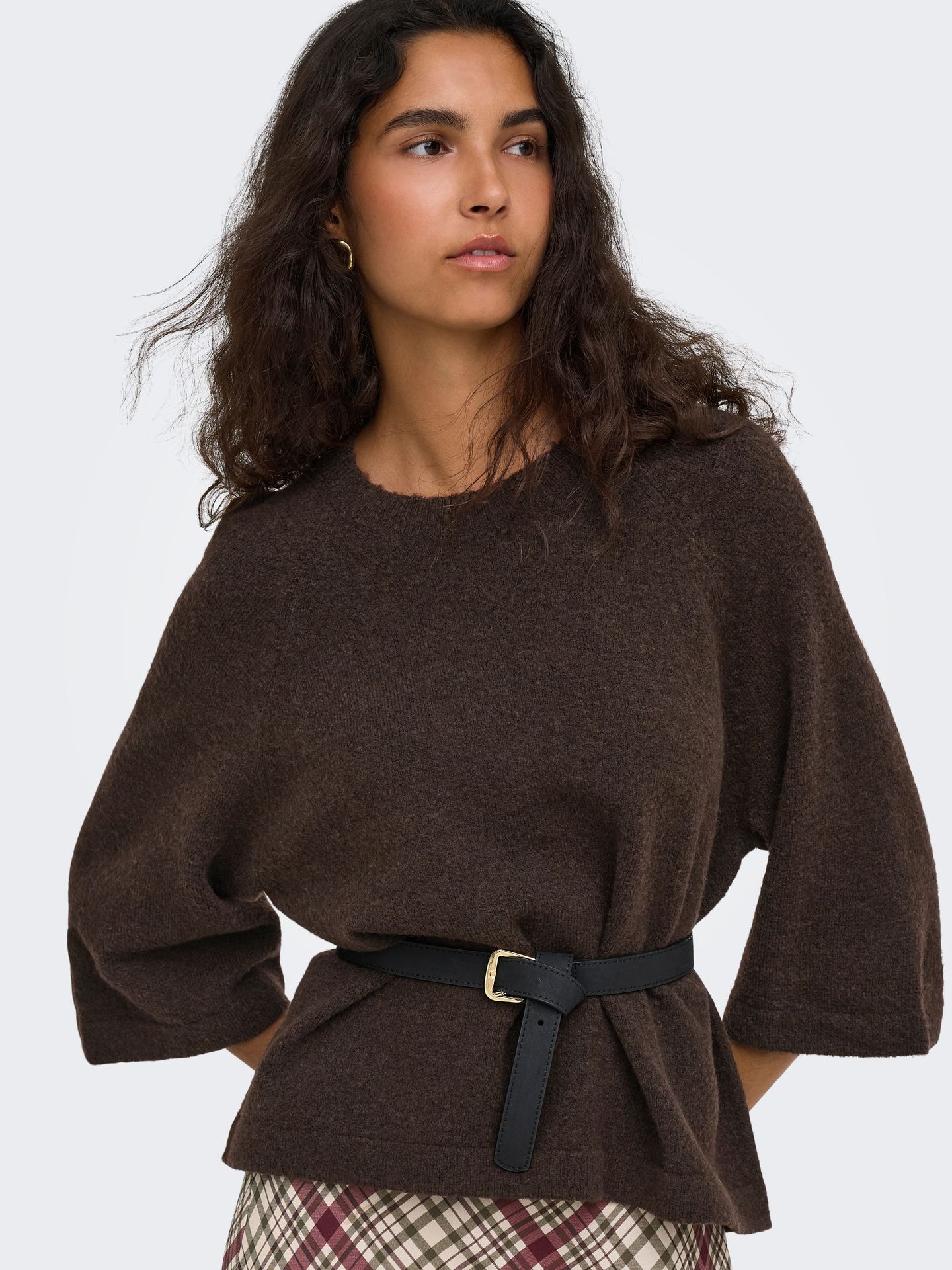 Only ONLSIMONI 3/4 PULLOVER KNT NOOS Coffee Bean/Los Angeles - Californi 00119320-EKA26011400003596