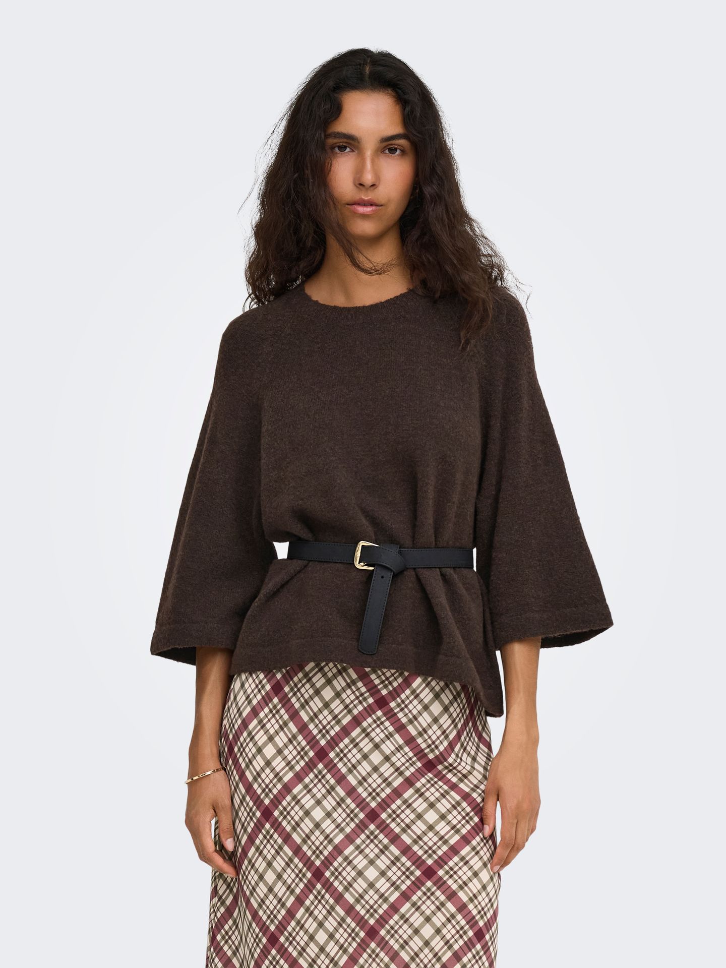 Only ONLSIMONI 3/4 PULLOVER KNT NOOS Coffee Bean/Los Angeles - Californi 2900168165017