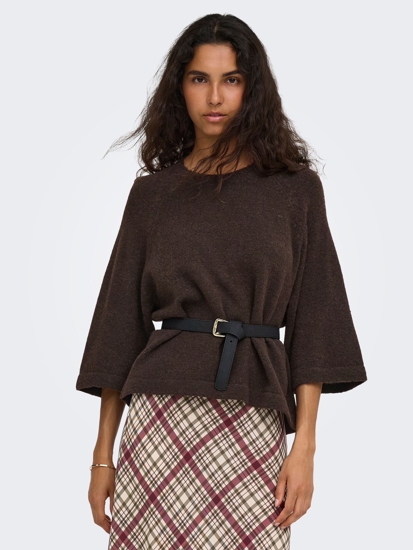Only ONLSIMONI 3/4 PULLOVER KNT NOOS Coffee Bean/Los Angeles - Californi 2900168165017
