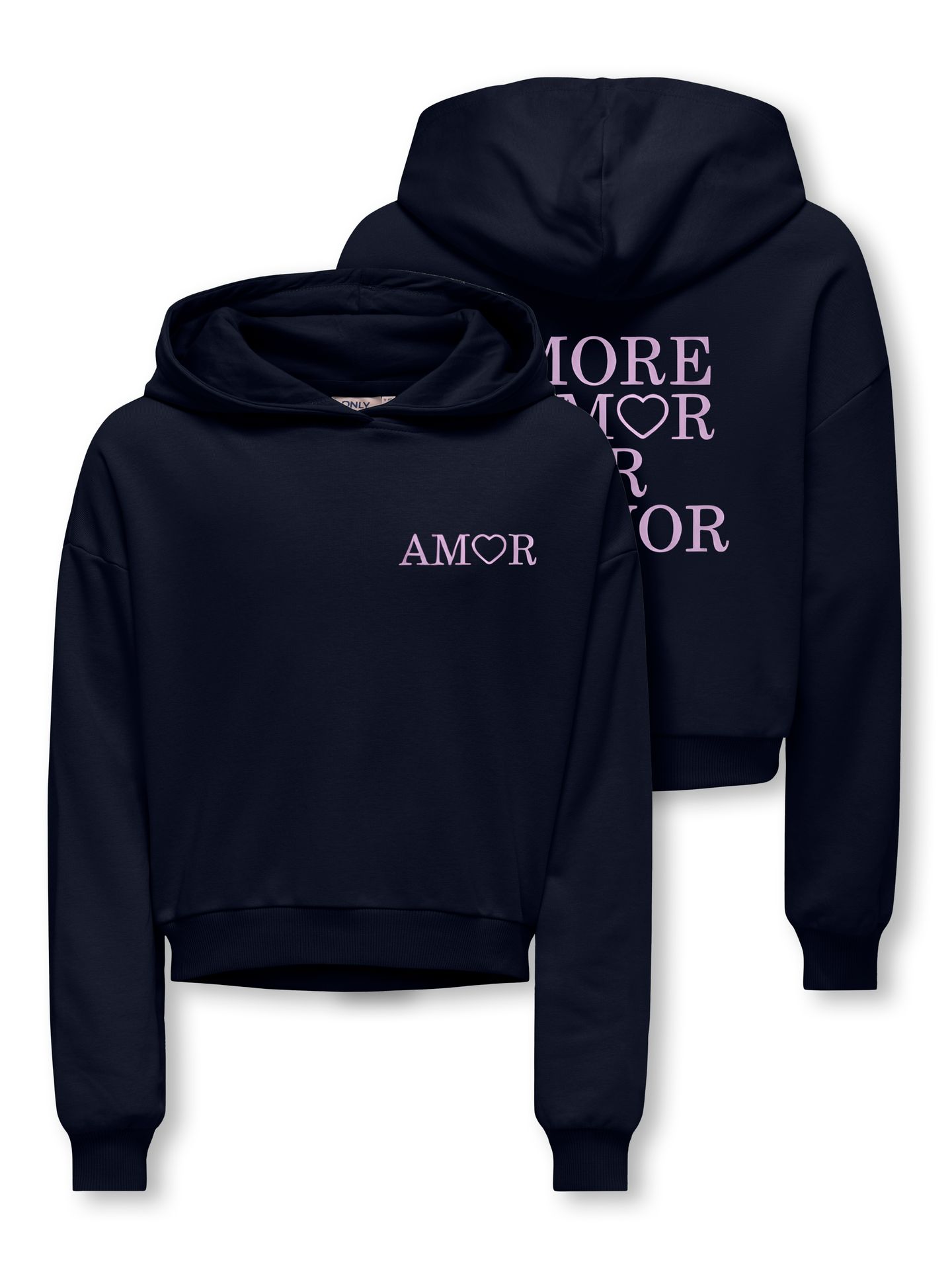 Kids Only KOGSMILE AMOR LIFE L/S HOOD UB OT S Night Sky/MALENE GRAPHIC 2900168184025