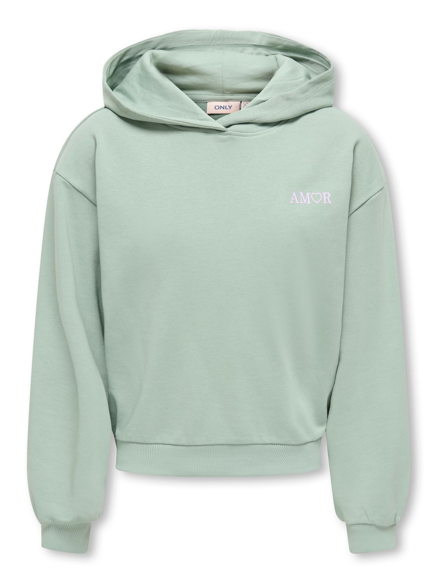 Only KOGSMILE AMOR LIFE L/S HOOD UB OT S Green Milieu/More Amor / Orchid Blo 00119325-EKA26011400003635