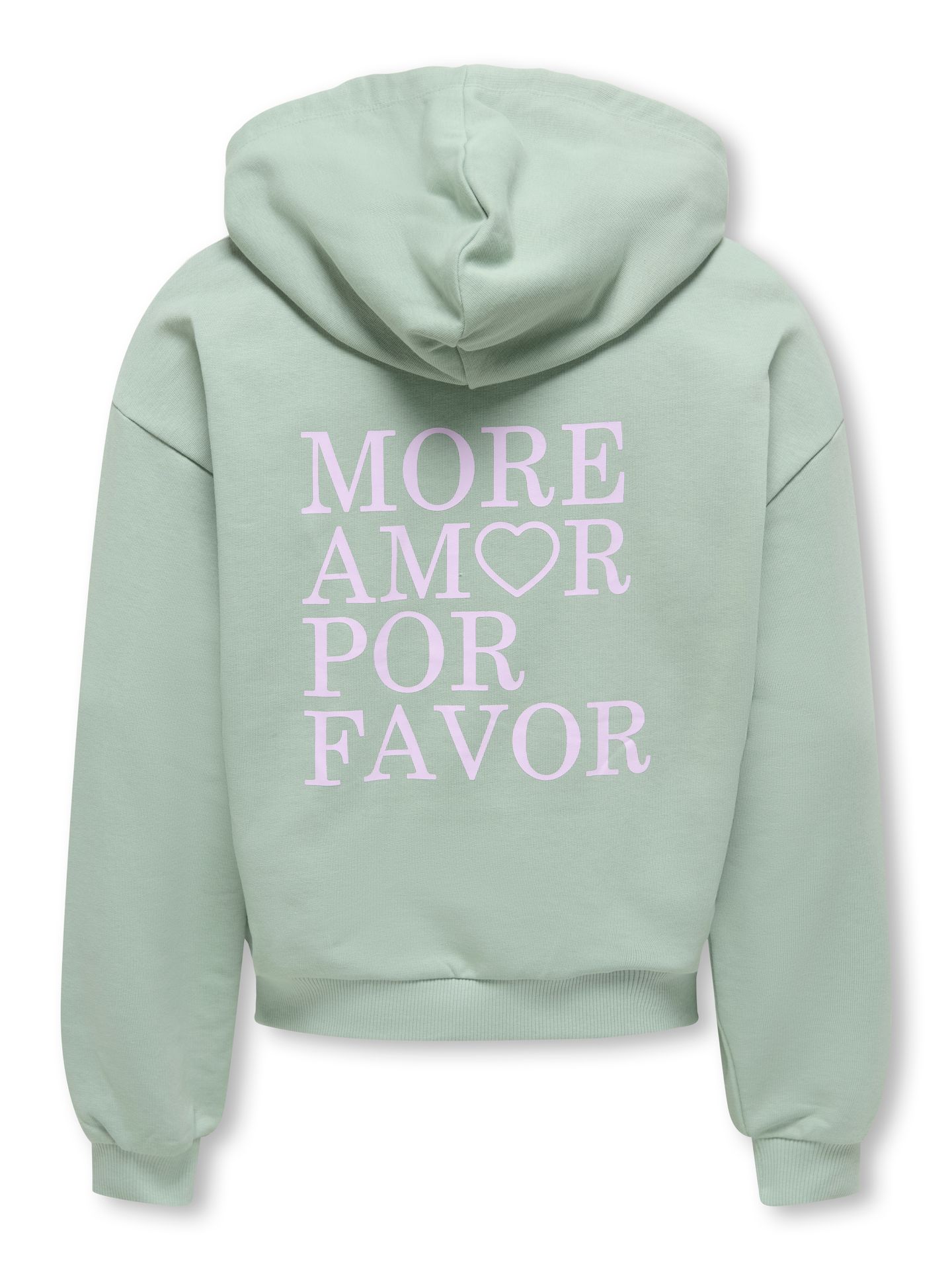 Kids Only KOGSMILE AMOR LIFE L/S HOOD UB OT S Green Milieu/More Amor / Orchid Blo 2900168183028