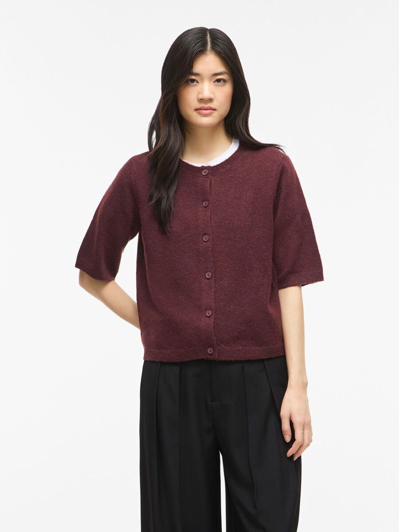Vila VILIGA 2/4 O-NECK KNIT CARDIGAN - N Port Royale/MELANGE 00119326-EKA22000400000240