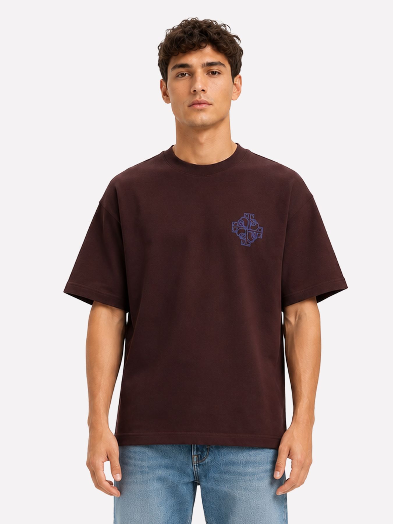 Off The Pitch Locket box fit tee espresso 00119332-A9