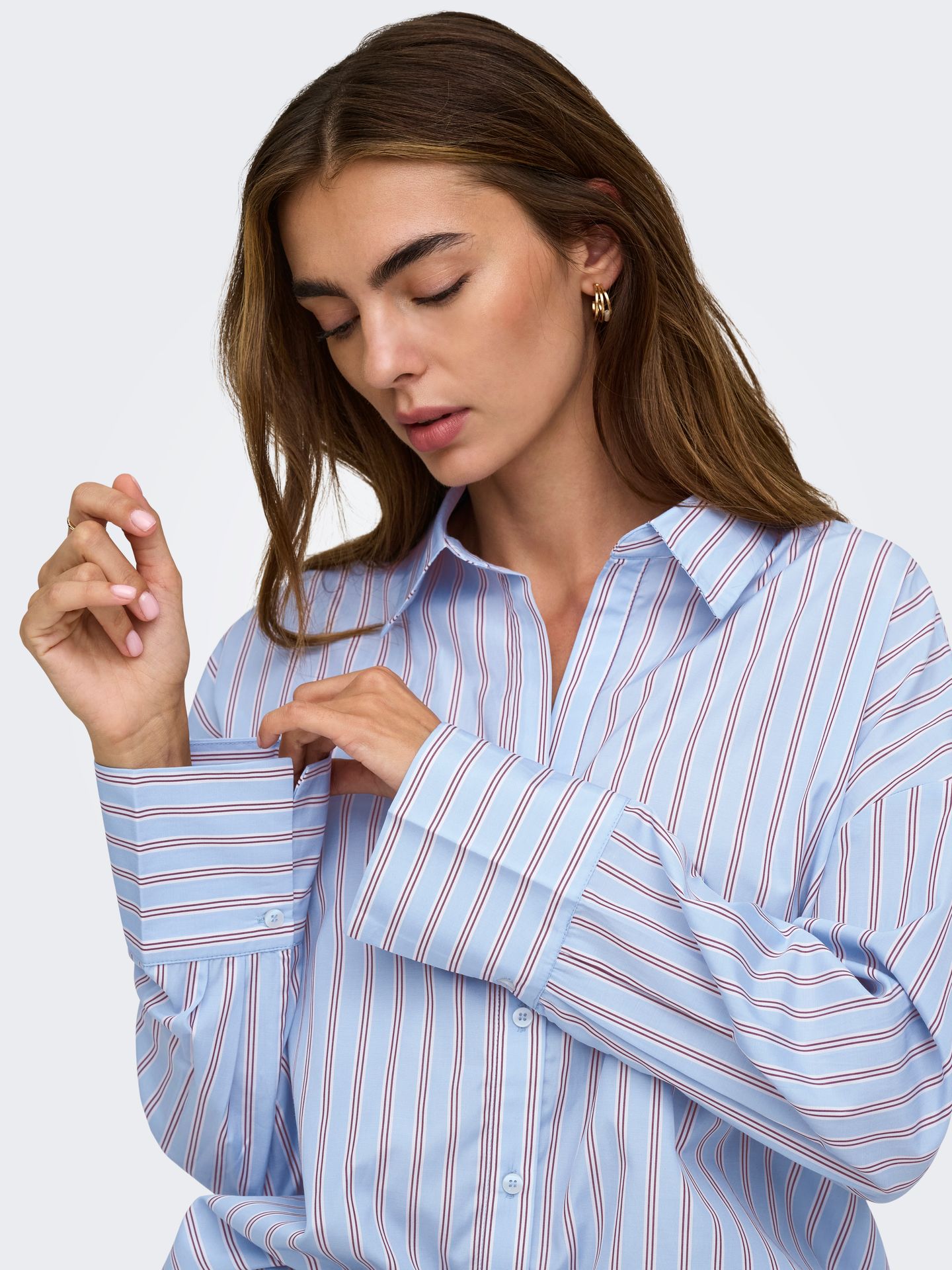 Only ONLOREGON ALVA LS REG SHIRT NOOS WV Dusty Blue/FIG 2900168195021