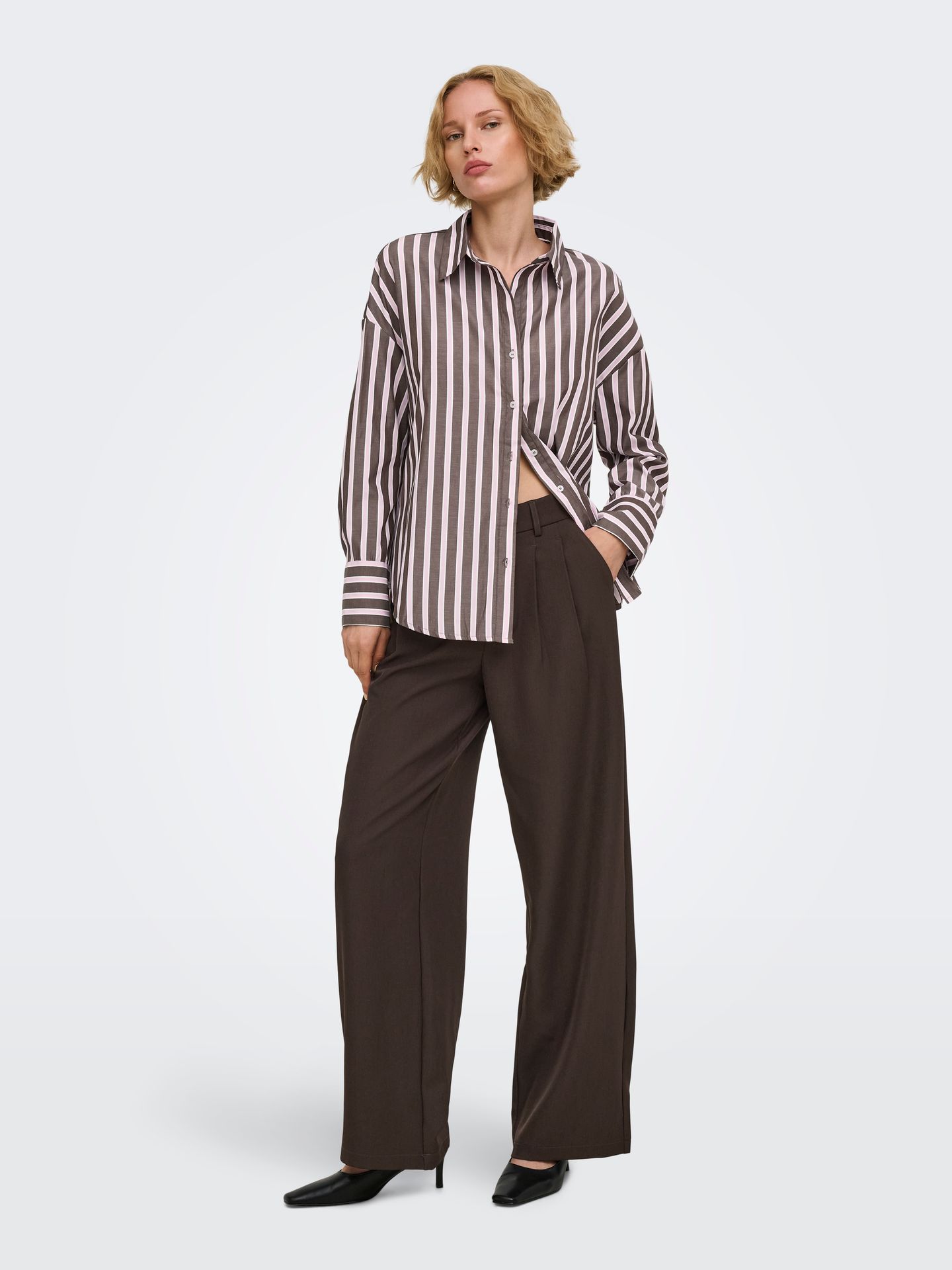 Only ONLOREGON ALVA LS REG SHIRT NOOS WV Coffee Bean/PIROUETTE 2900168196042