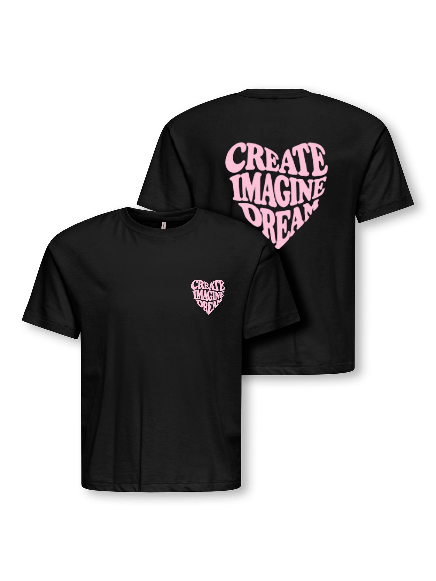 Only KOGSILLE AMOR LIFE SS RXL TOP OT JR Black/Flower Cattleya 2900168200039