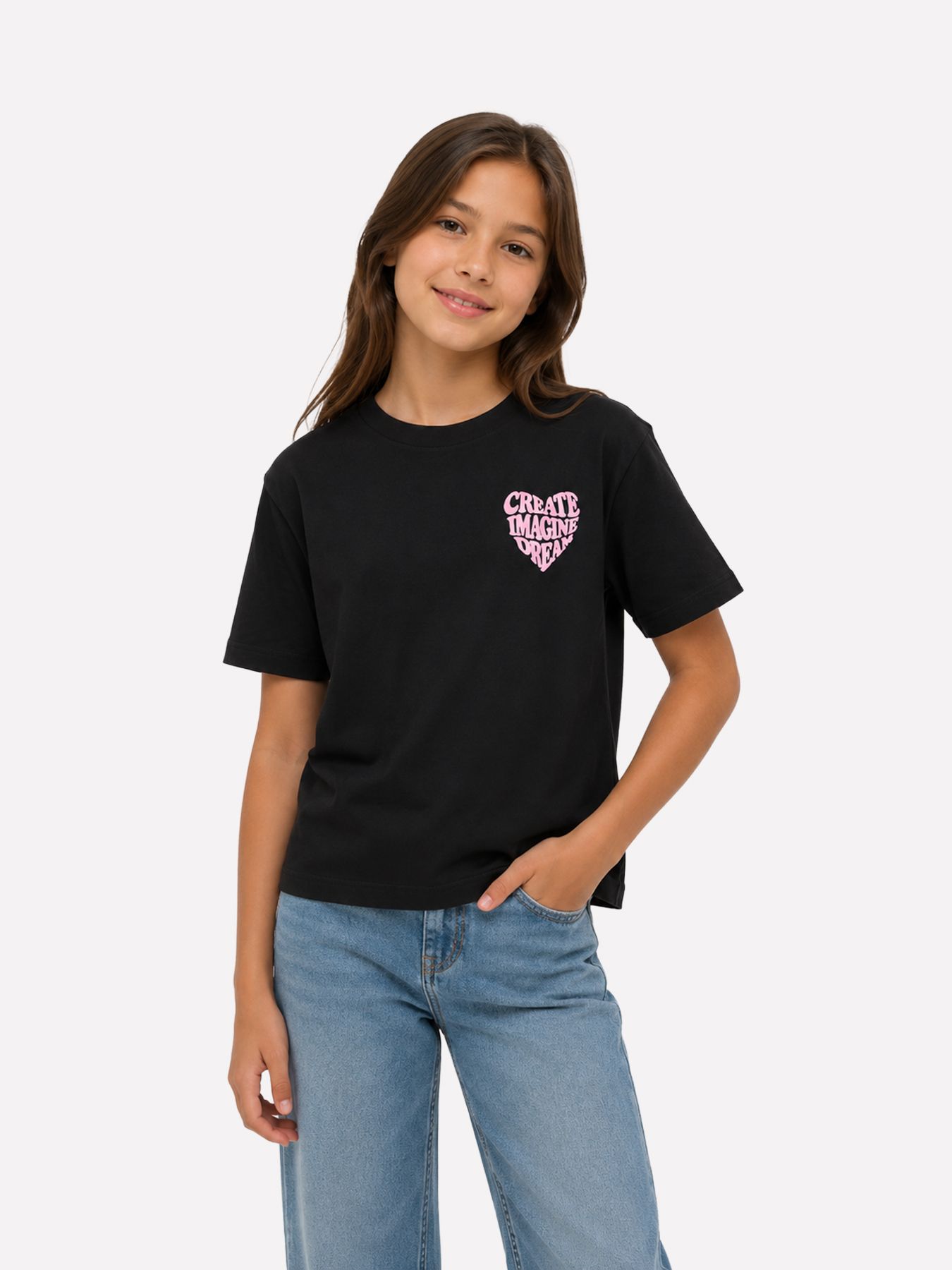 Kids Only KOGSILLE AMOR LIFE SS RXL TOP OT JR Black/Flower Cattleya 2900168200039