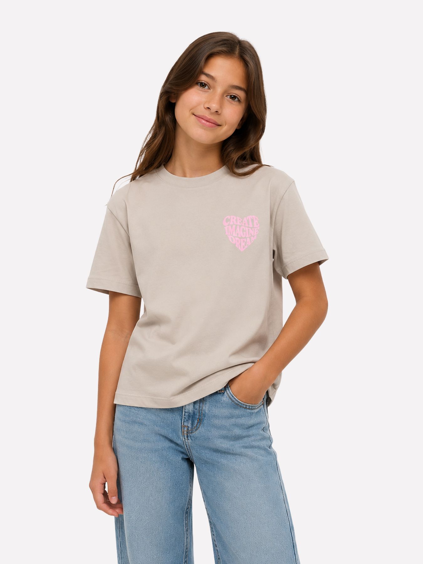 Only KOGSILLE AMOR LIFE SS RXL TOP OT JR Birch/Black Magnolia 00119335-EKA26011400003594