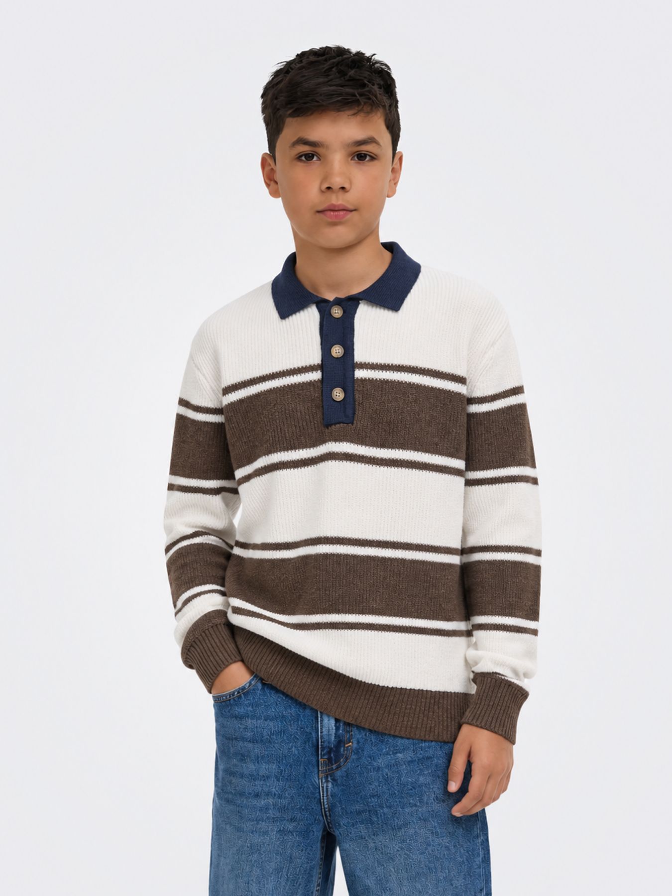 Only & Sons OSJRODGER RLX POLO KNIT Cloud Dancer/DRIFT 2900168204044