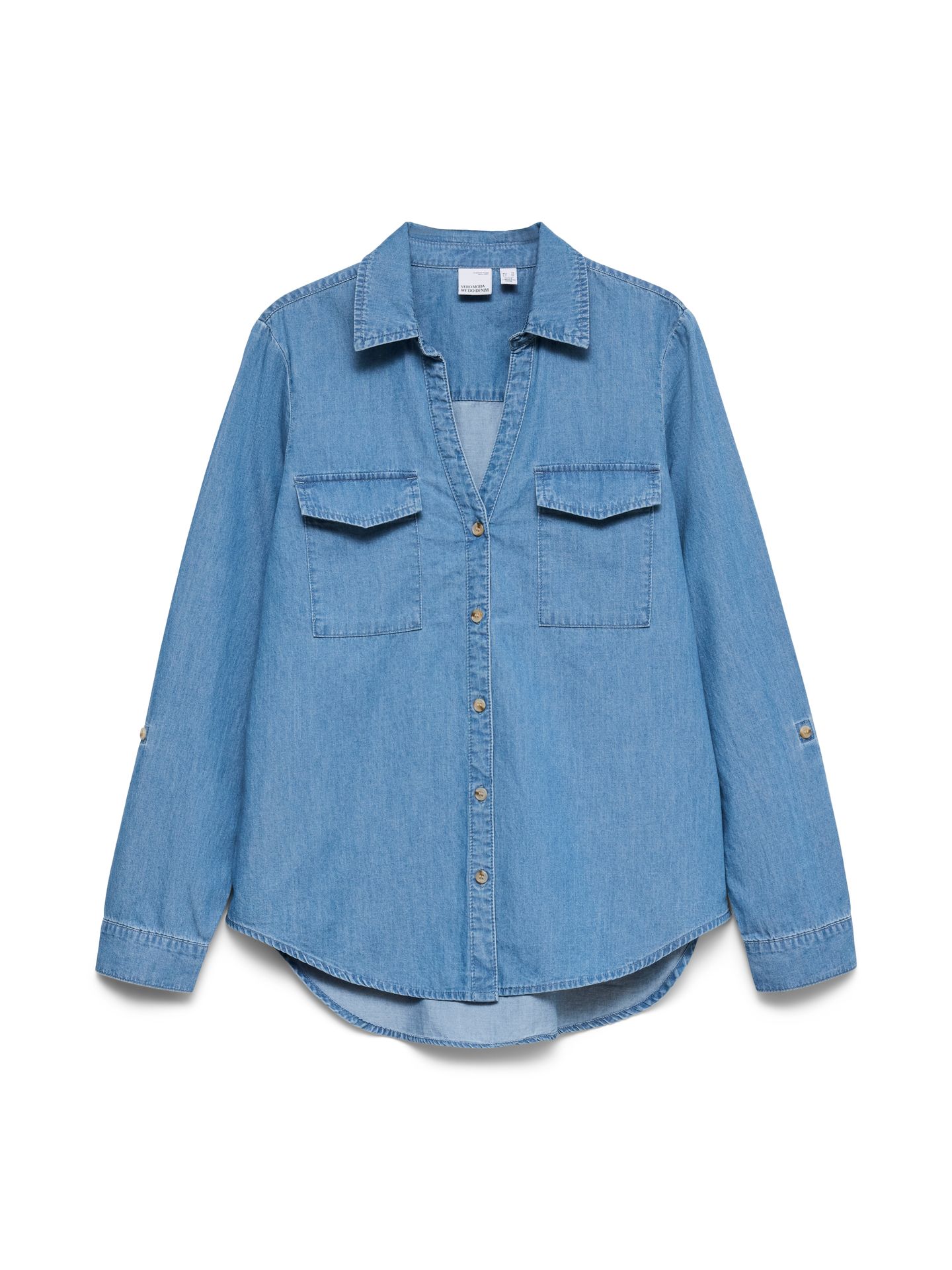 Vero Moda VMBUMPY LS LOOSE POCKET DNM SHIRT N Medium Blue Denim 00119375-EKA26011400000591