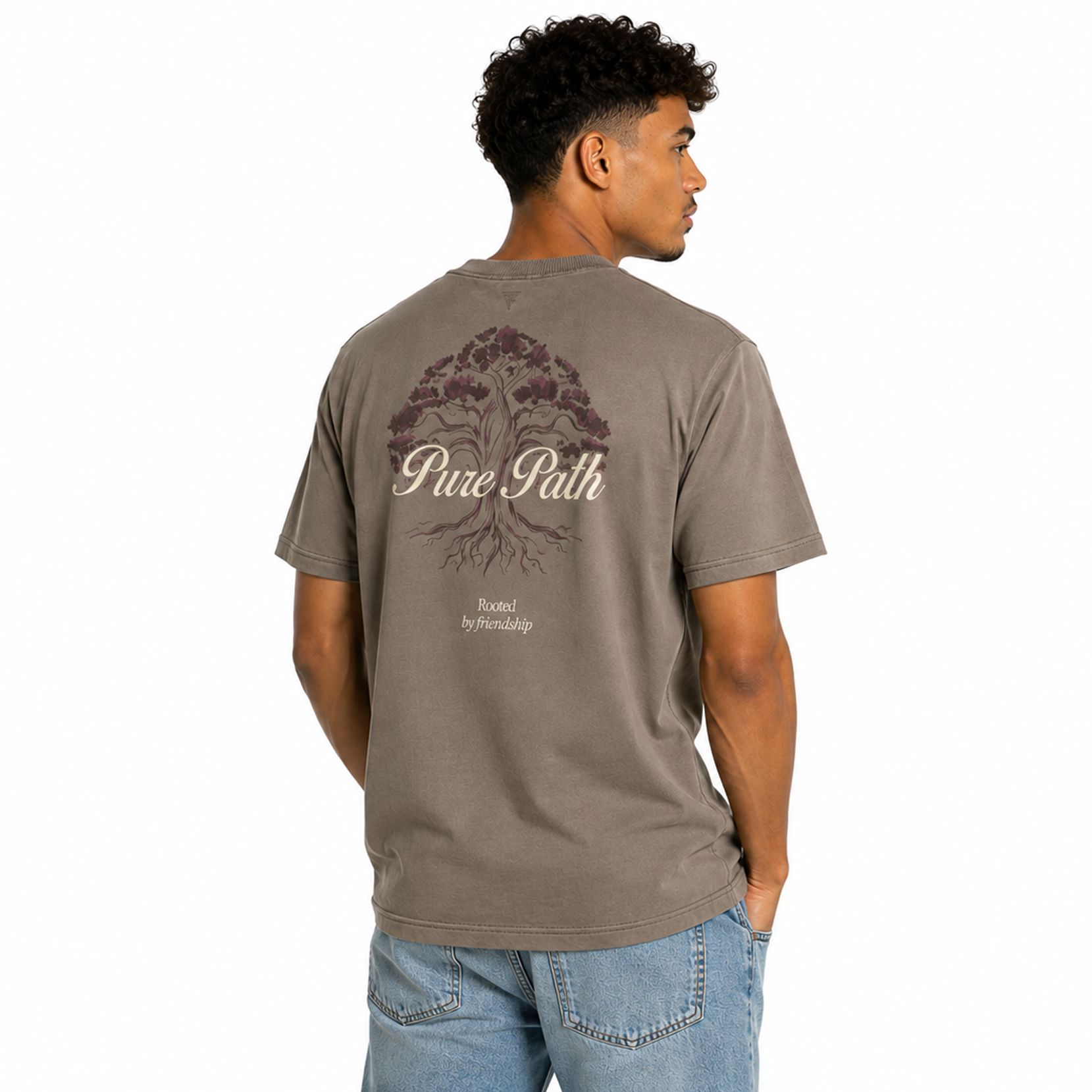 Pure Path Rooted Tree T-shirt 53 taupe 2900168257033