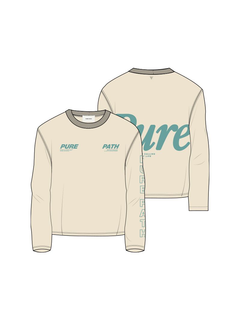 Pure Path Pure Longsleeve T-shirt 54 ecru 00119381-EKA26015200000003