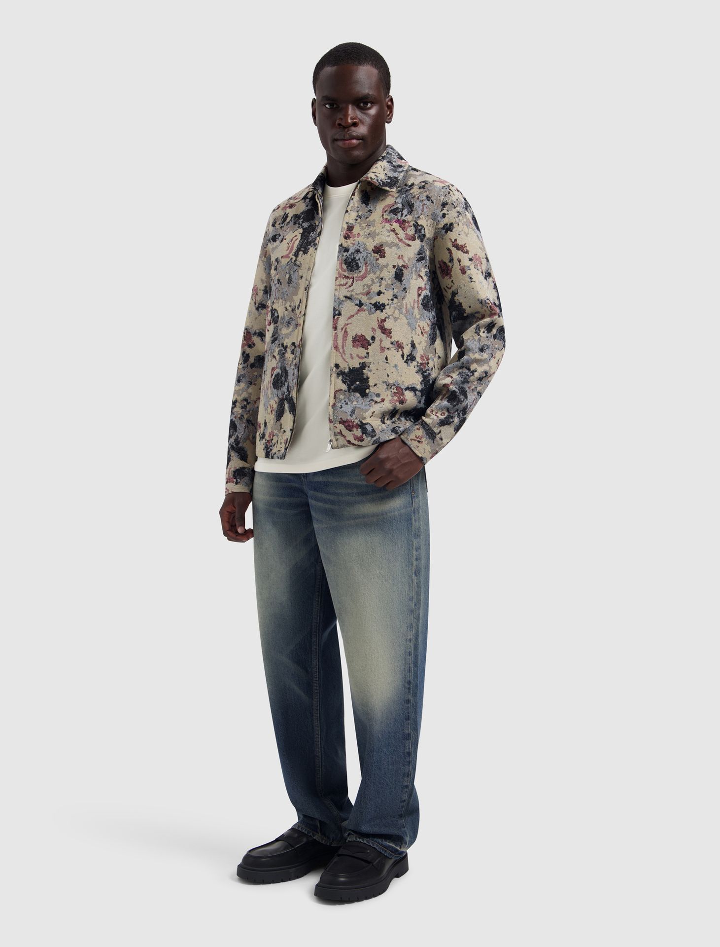 Pure Path Flower Zipped Overshirt 53 taupe 2900168265045